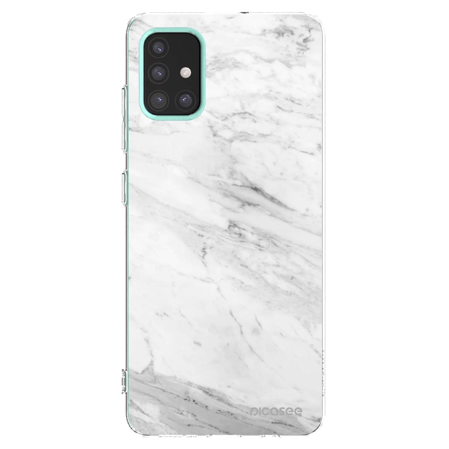 Picasee silikonska prozirna maskica za Samsung Galaxy M31s - White marble