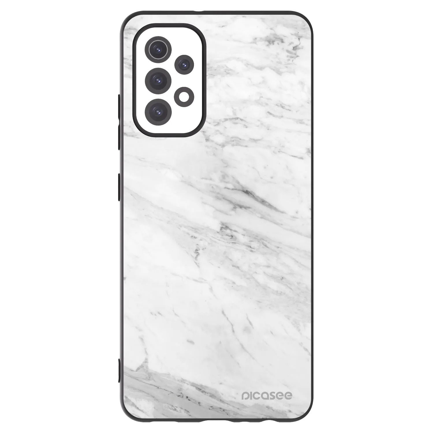 Picasee crna silikonska maskica za Samsung Galaxy A32 5G A326B - White marble