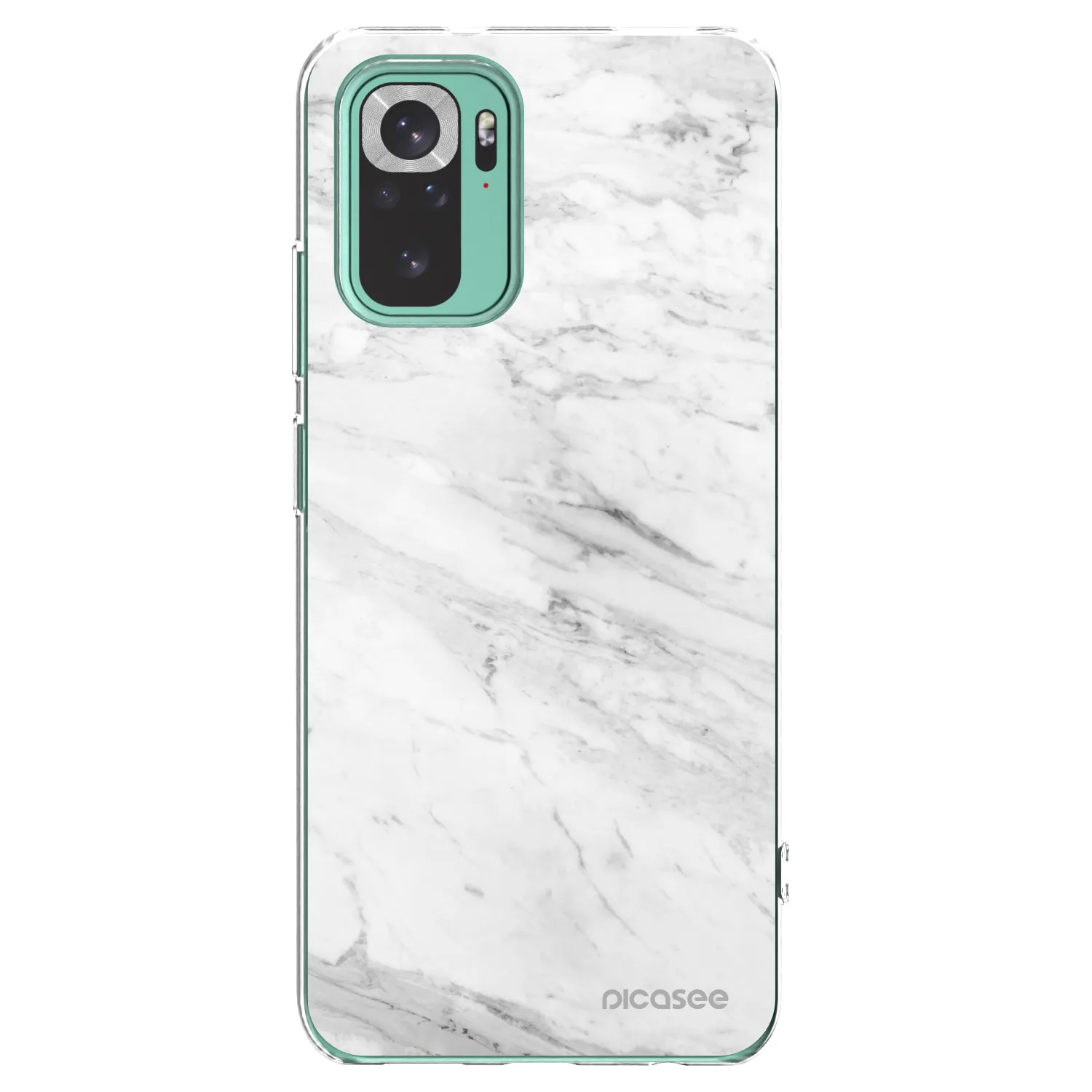 Picasee silikonska prozirna maskica za Xiaomi Redmi Note 10 Pro - White marble