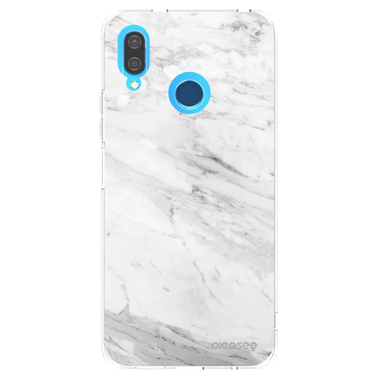 Picasee silikonska prozirna maskica za Huawei P20 Lite - White marble
