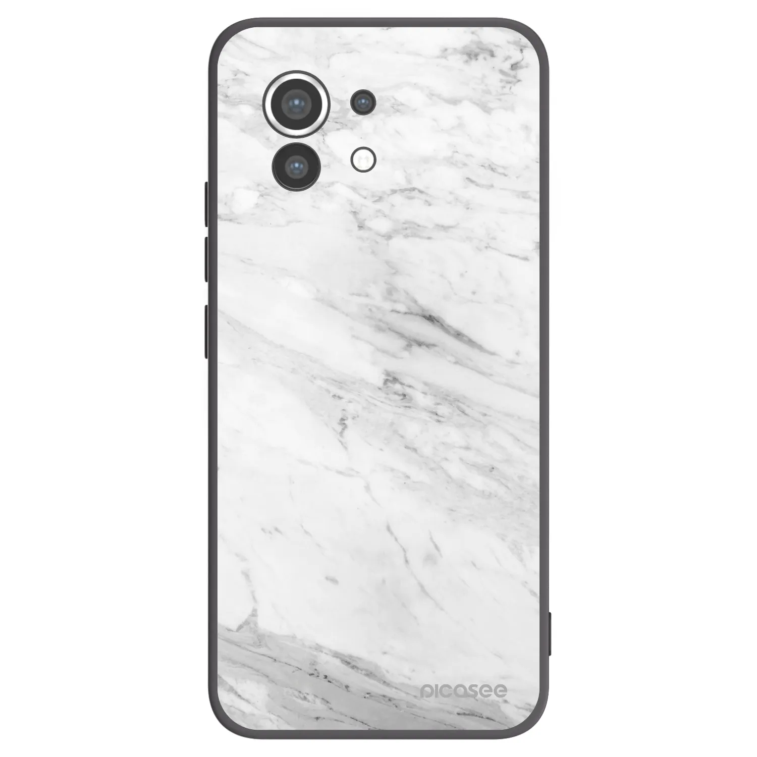 Picasee crna silikonska maskica za Xiaomi Mi 11 - White marble