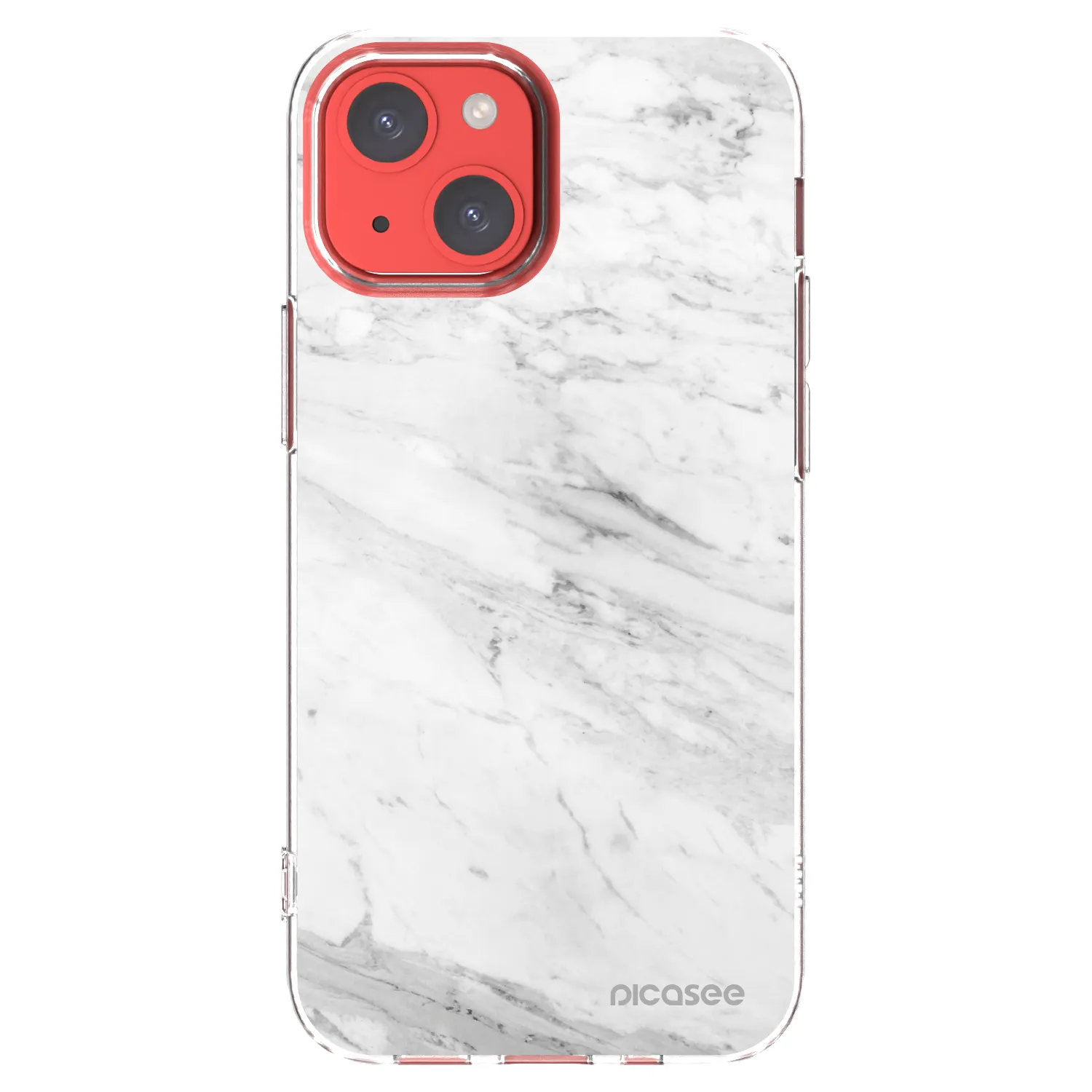 Picasee silikonska prozirna maskica za Apple iPhone 13 mini - White marble