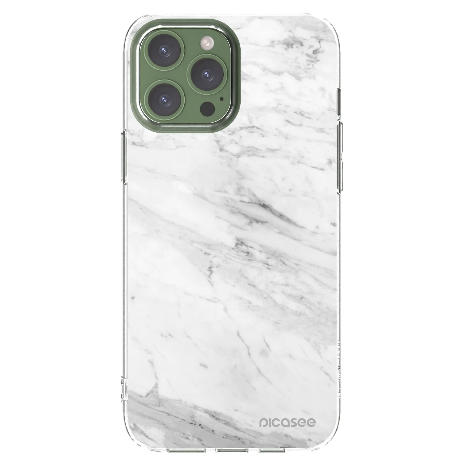 Picasee silikonska prozirna maskica za Apple iPhone 13 Pro Max - White marble