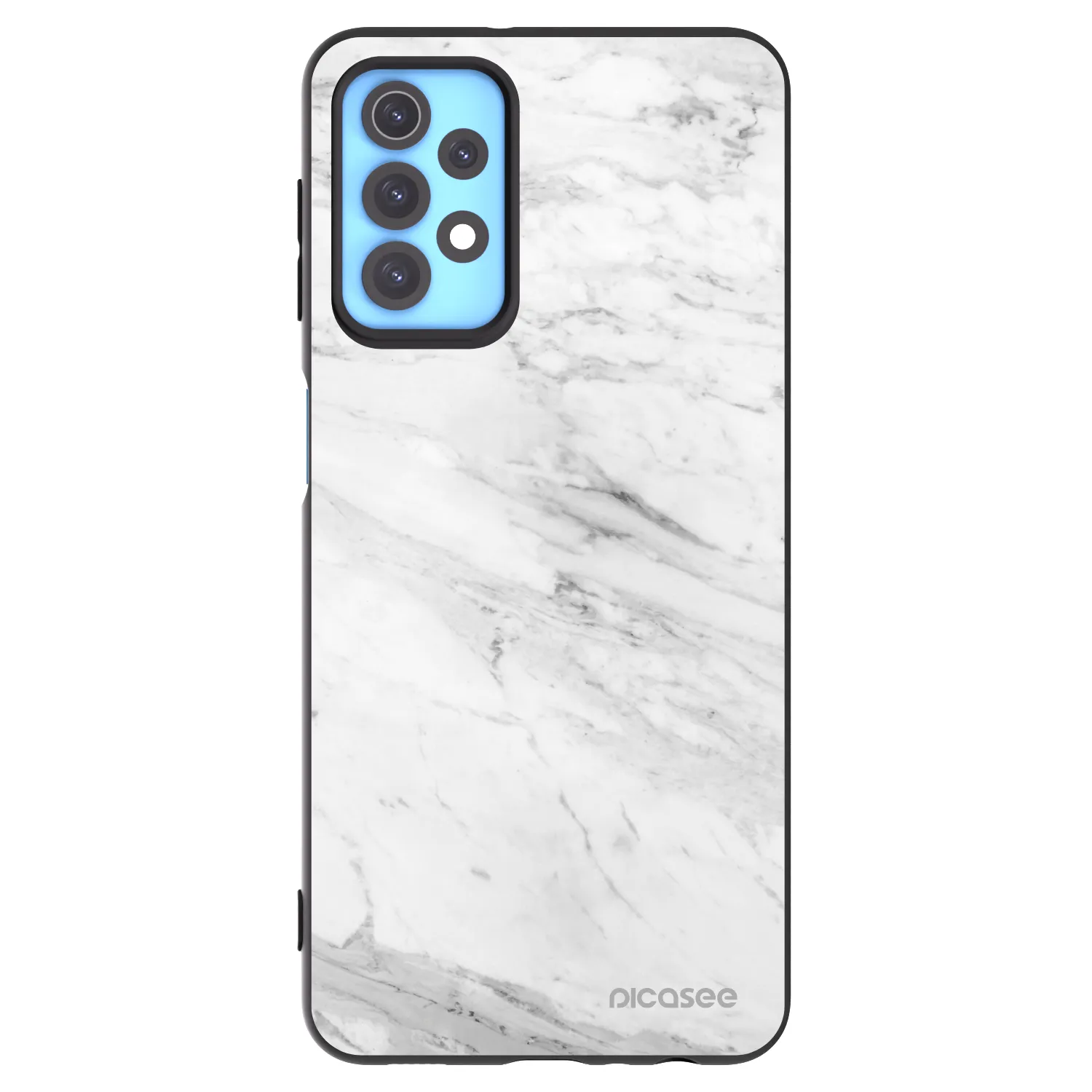 Picasee crna silikonska maskica za Samsung Galaxy A32 4G SM-A325F - White marble