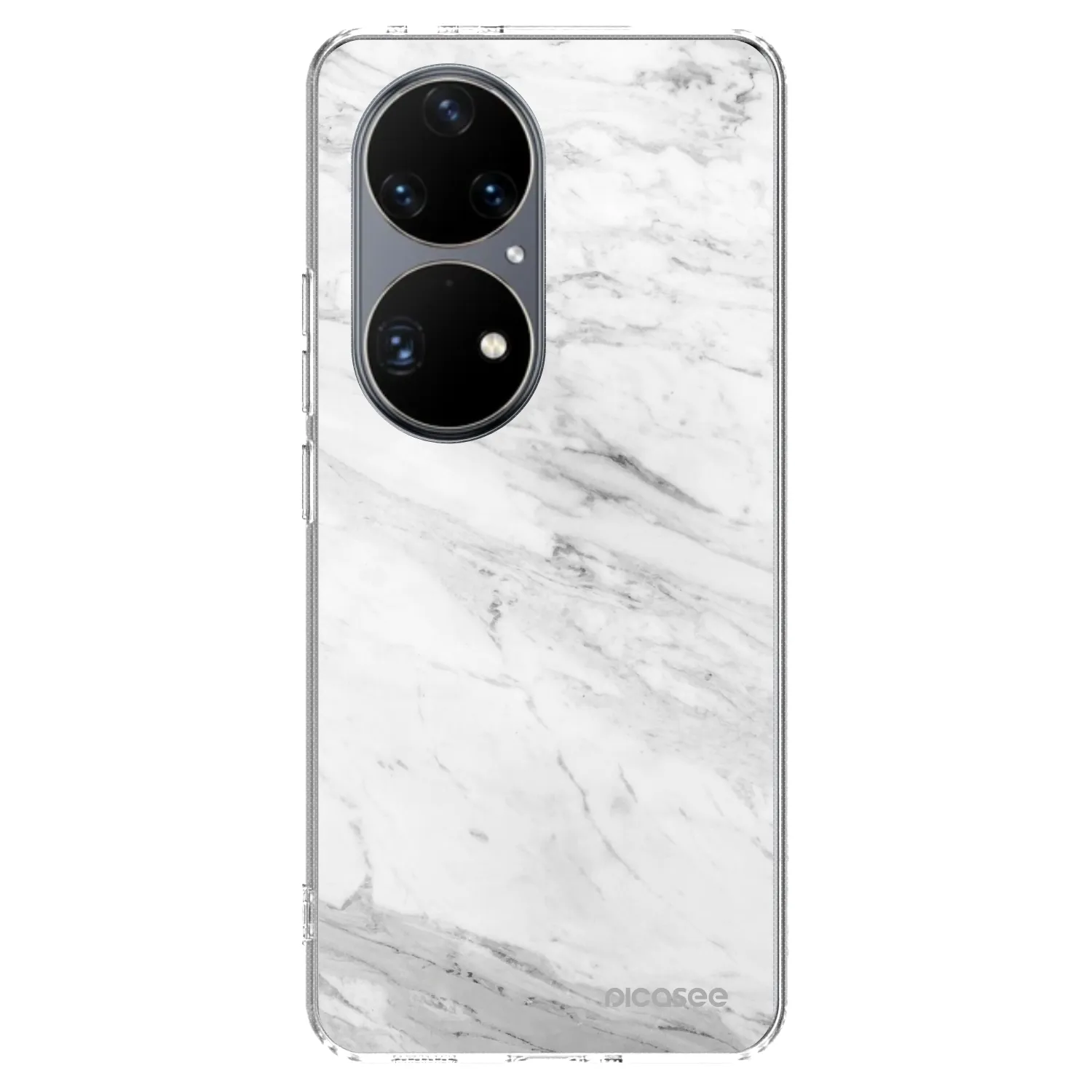 Picasee silikonska prozirna maskica za Huawei P50 - White marble