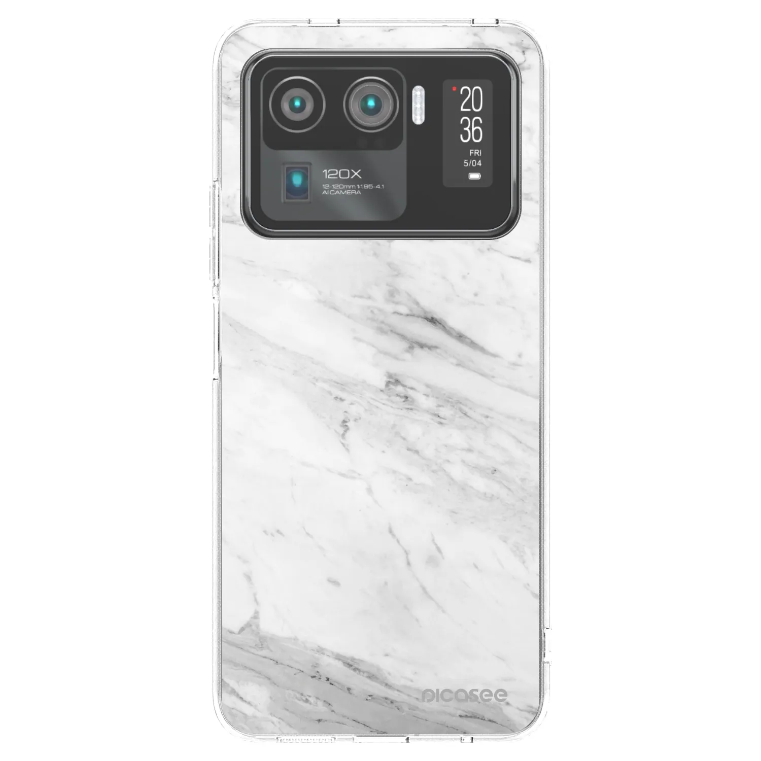 Picasee silikonska prozirna maskica za Xiaomi Mi 11 Ultra - White marble