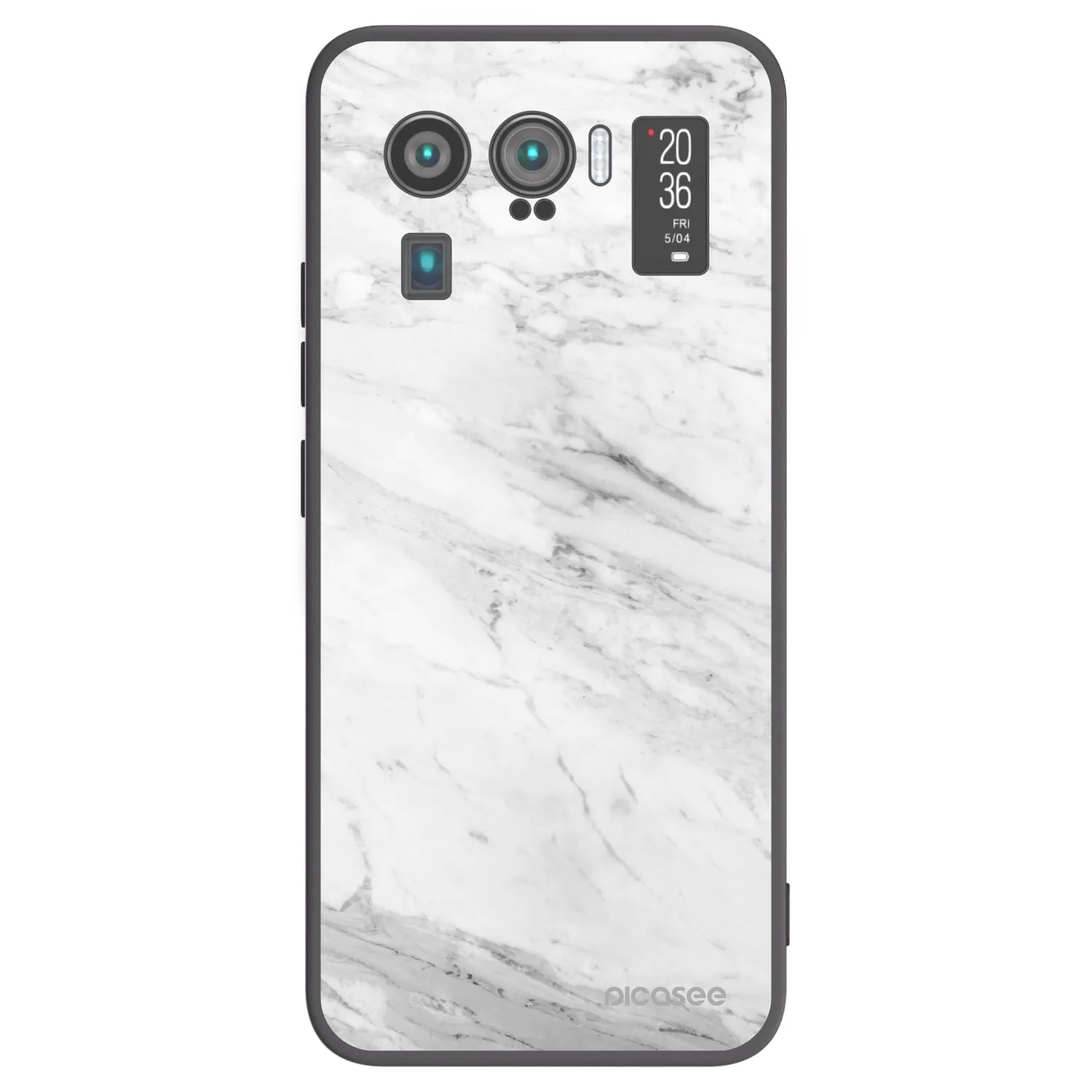 Picasee crna silikonska maskica za Xiaomi Mi 11 Ultra - White marble