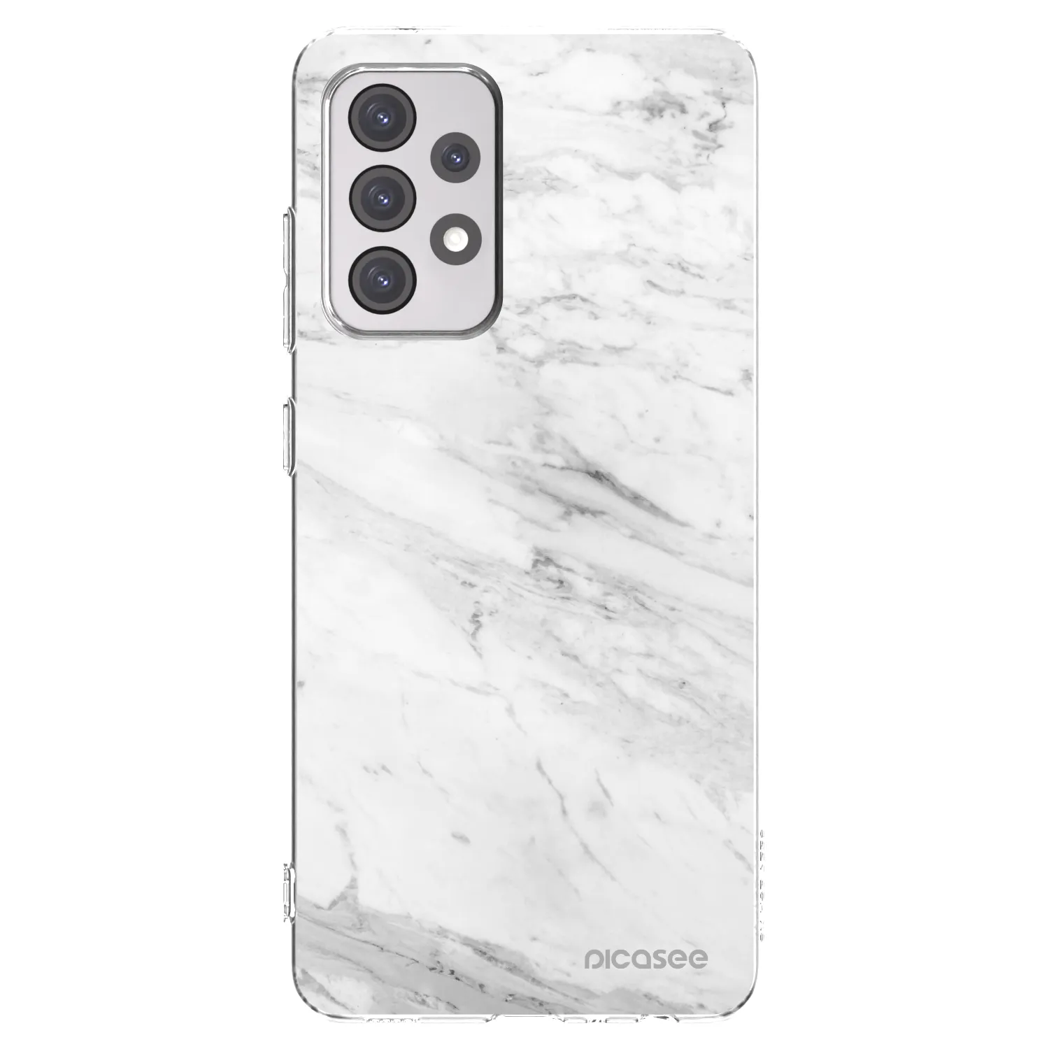 Picasee silikonska prozirna maskica za Samsung Galaxy A52s 5G A528B - White marble