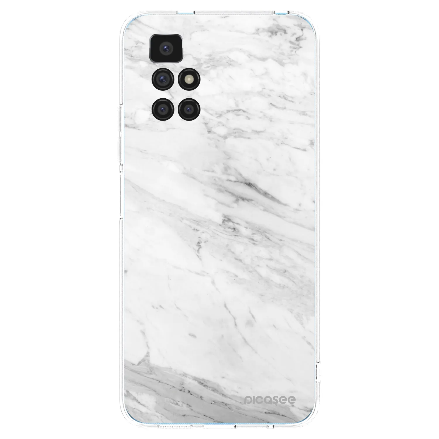 Picasee silikonska prozirna maskica za Xiaomi Redmi 10 - White marble