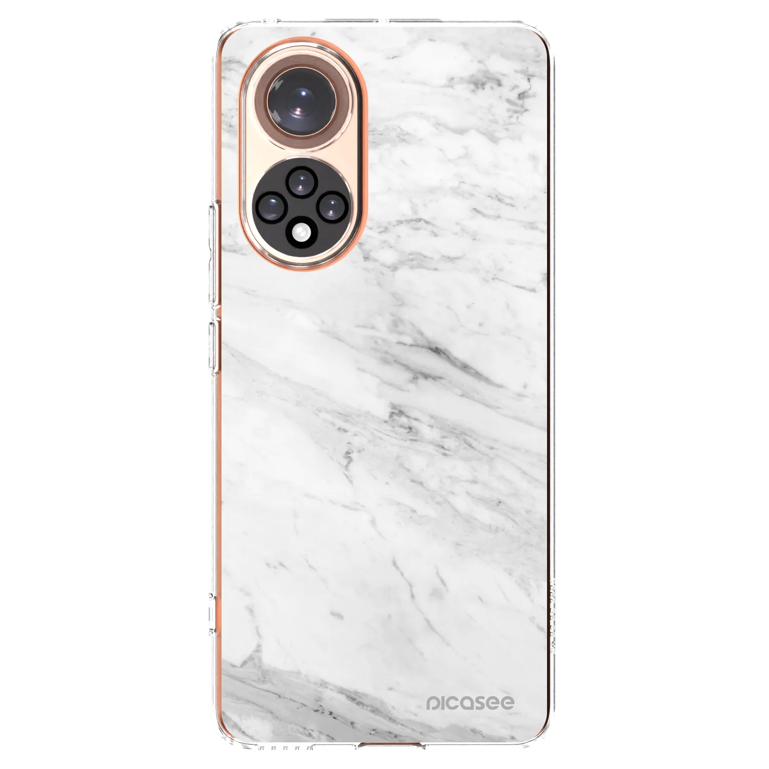 Picasee silikonska prozirna maskica za Huawei Nova 9 - White marble
