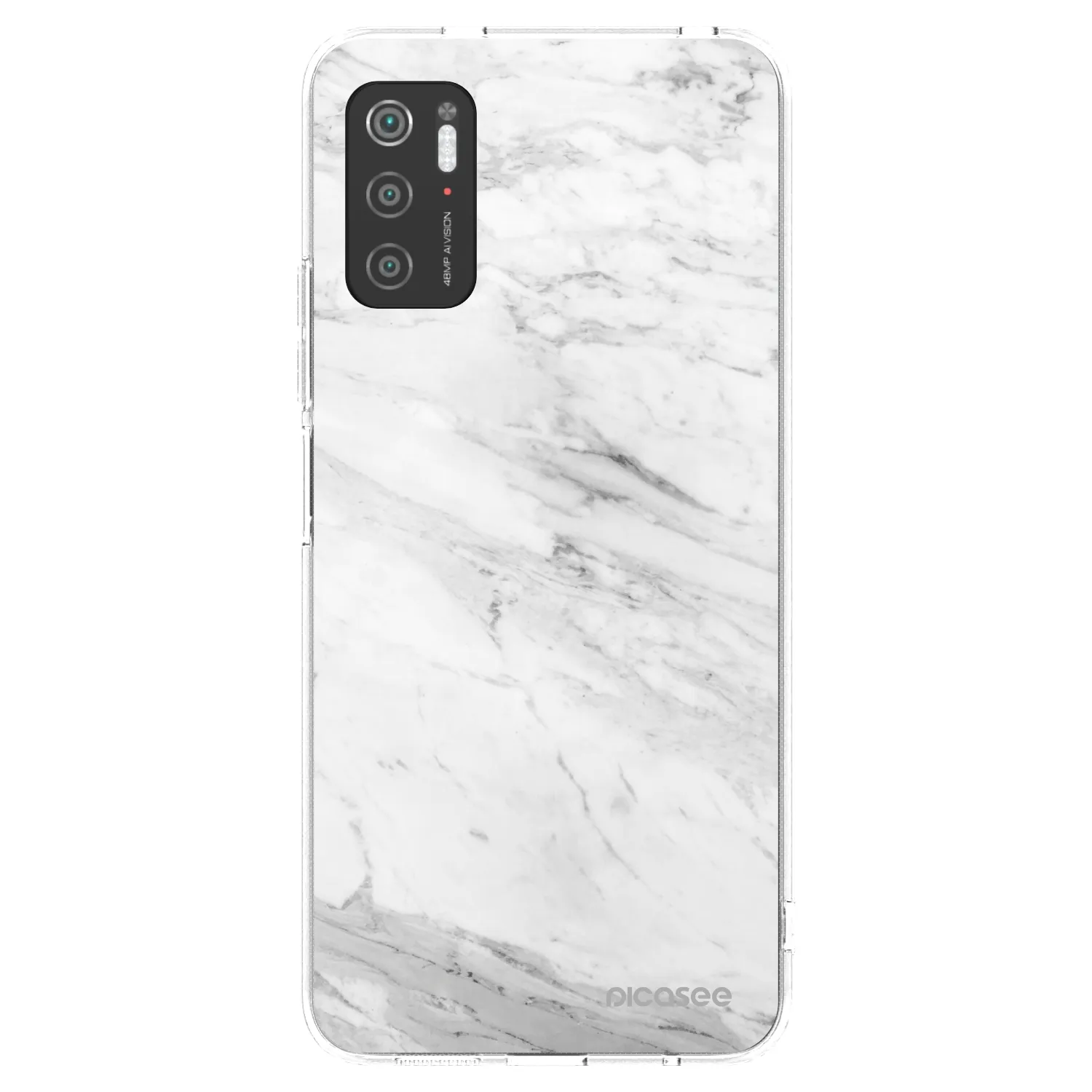 Picasee silikonska prozirna maskica za Xiaomi Poco M3 Pro 5G - White marble