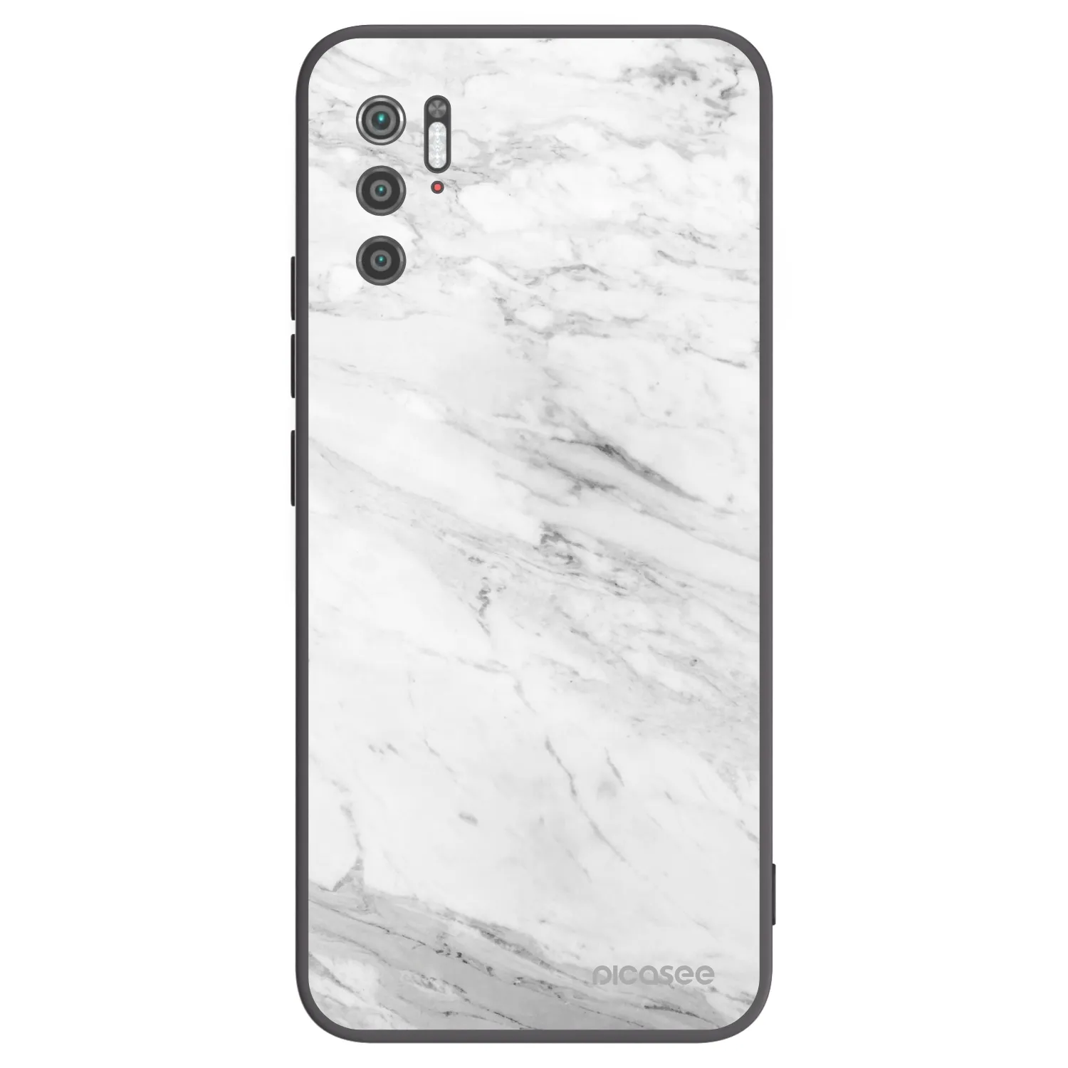 Picasee crna silikonska maskica za Xiaomi Poco M3 Pro 5G - White marble