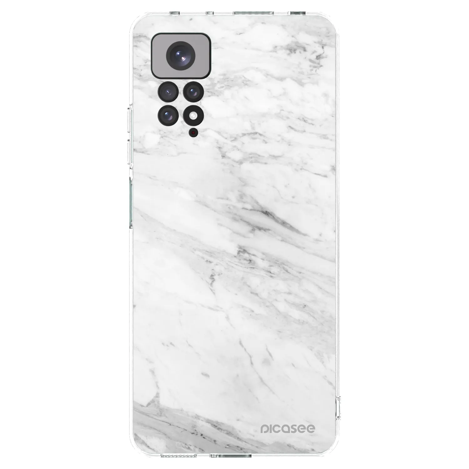 Picasee silikonska prozirna maskica za Xiaomi Redmi Note 11 - White marble