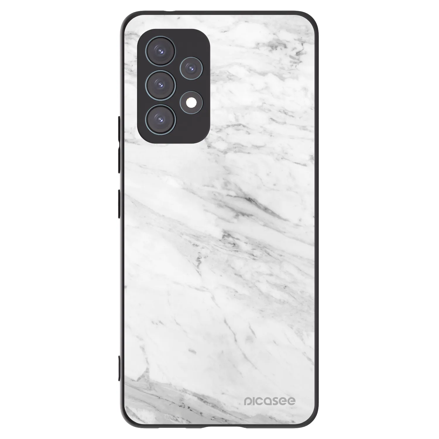 Picasee crna silikonska maskica za Samsung Galaxy A53 5G A536 - White marble
