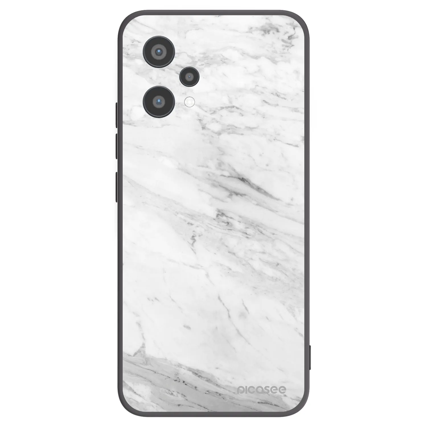 Picasee crna silikonska maskica za Realme 9 Pro 5G - White marble