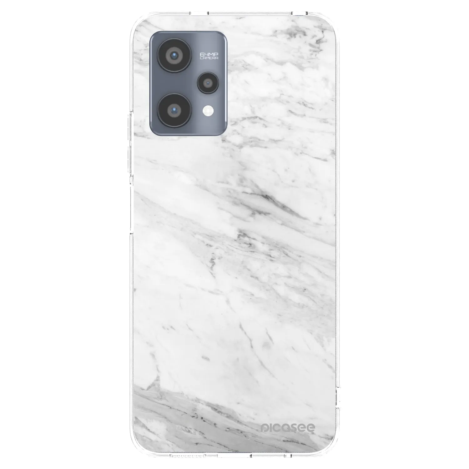 Picasee silikonska prozirna maskica za Realme 9 Pro 5G - White marble