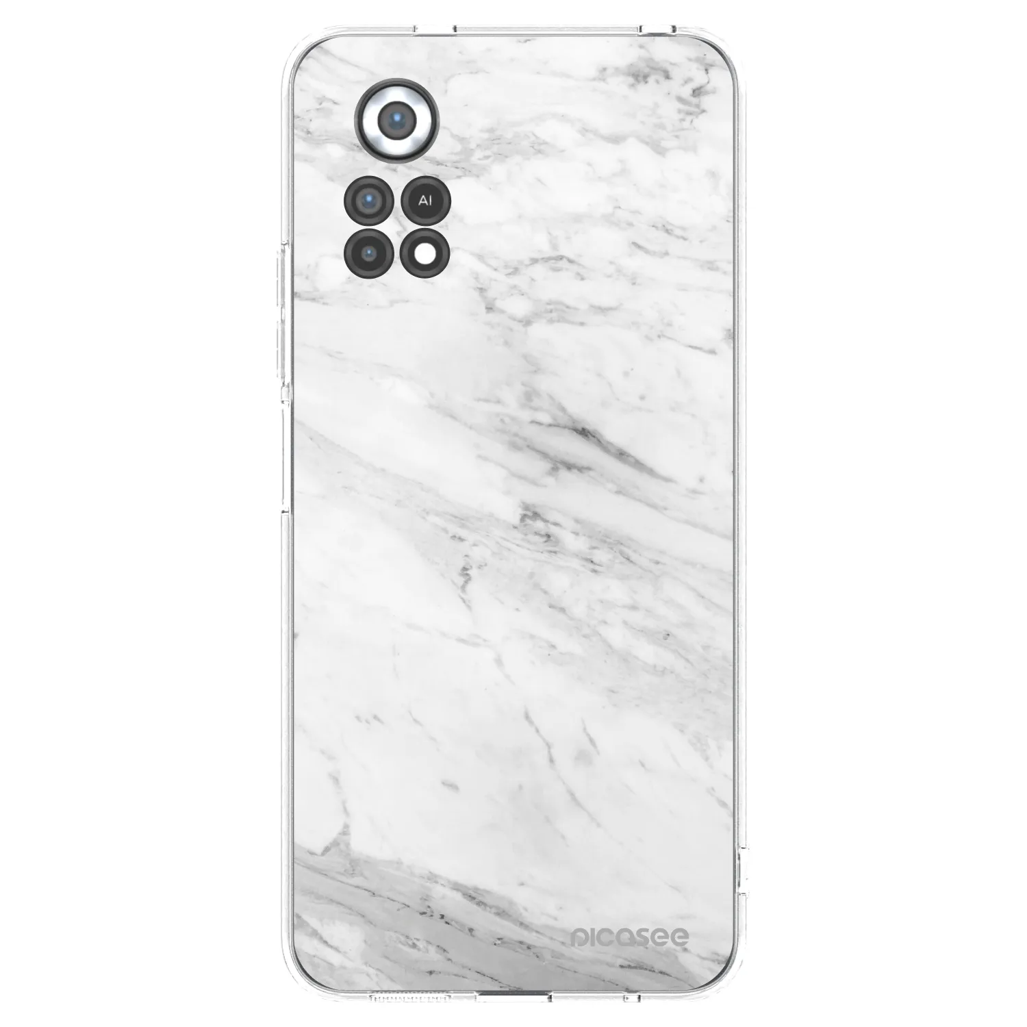 Picasee silikonska prozirna maskica za Xiaomi Poco X4 Pro 5G - White marble