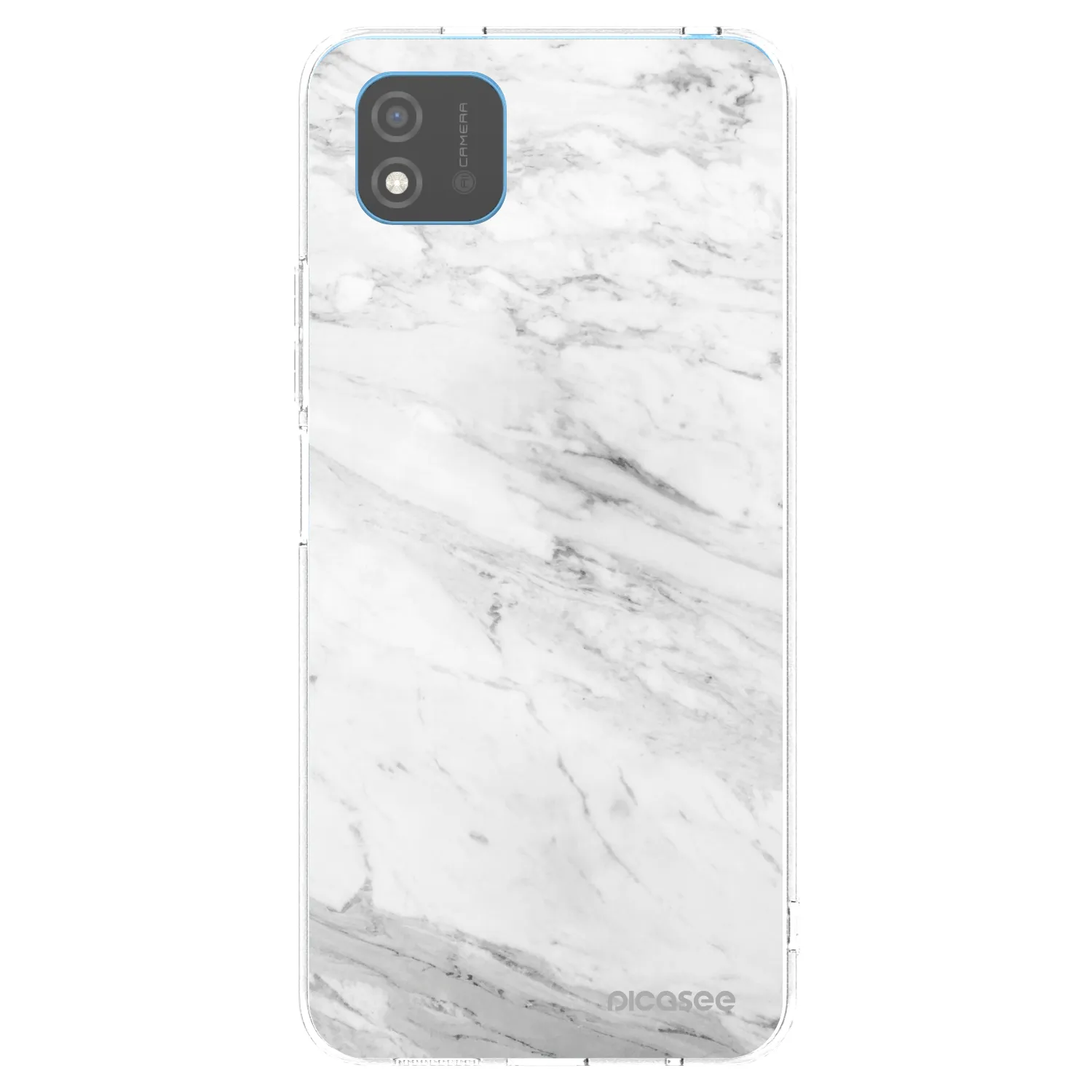 Picasee silikonska prozirna maskica za Realme C11 (2021) - White marble