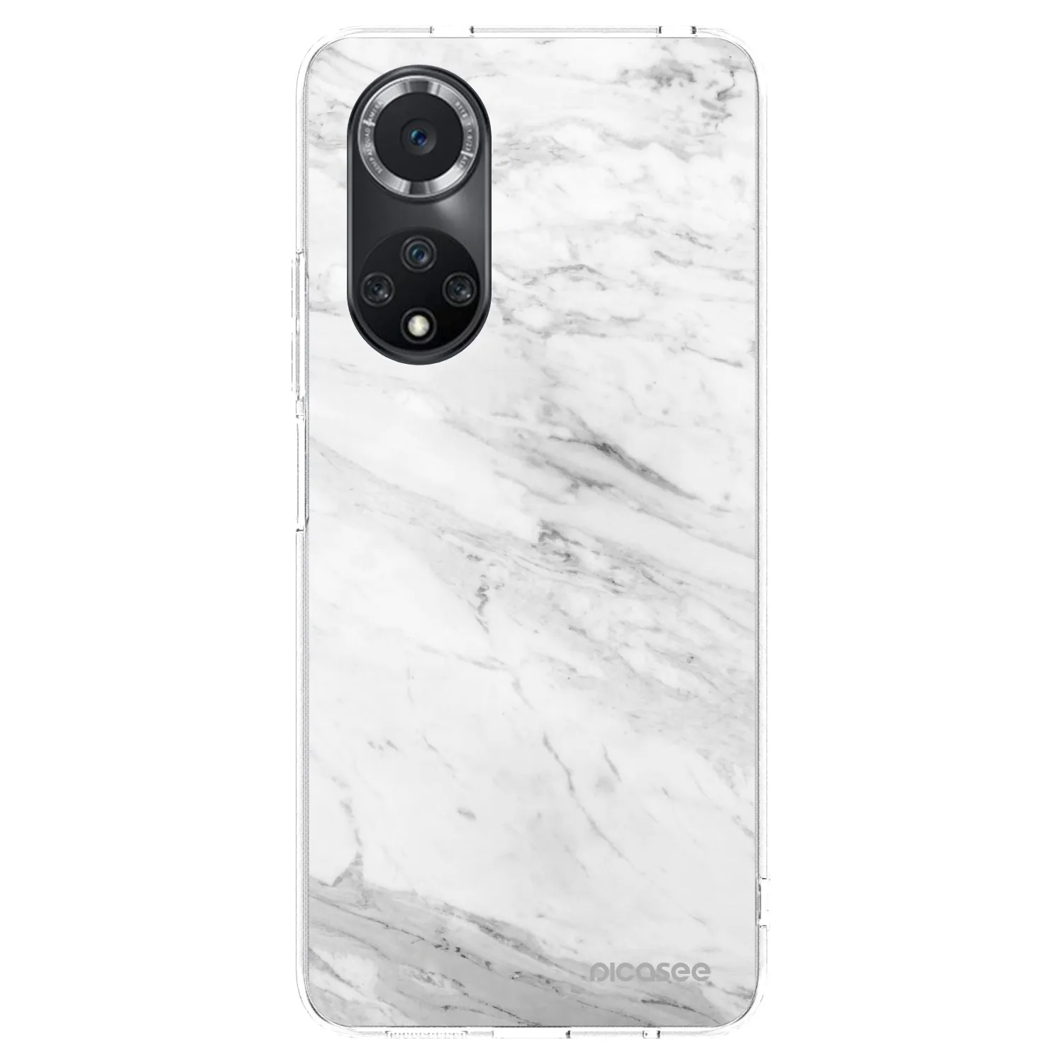 Picasee silikonska prozirna maskica za Huawei Nova 9 SE - White marble