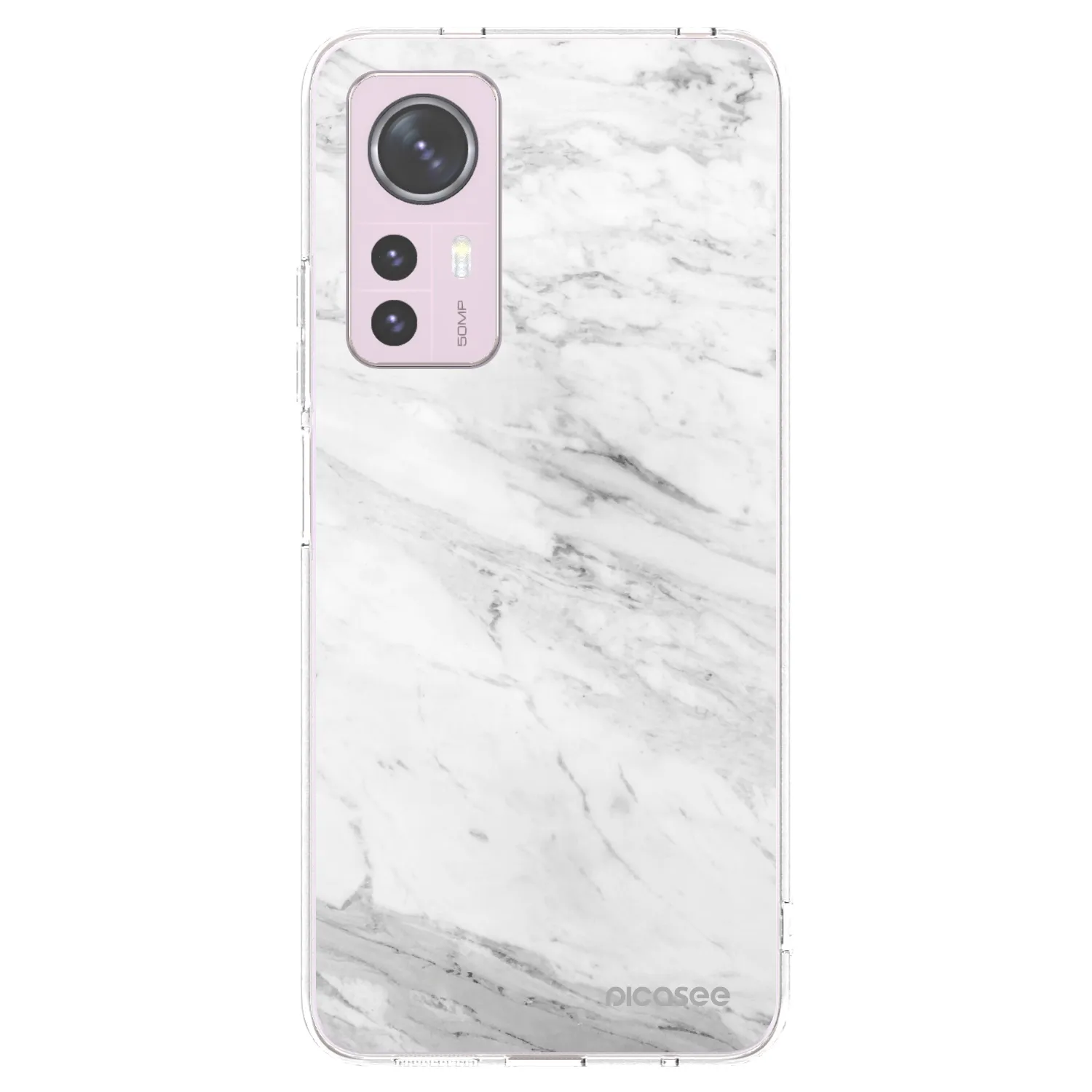 Picasee silikonska prozirna maskica za Xiaomi 12 - White marble