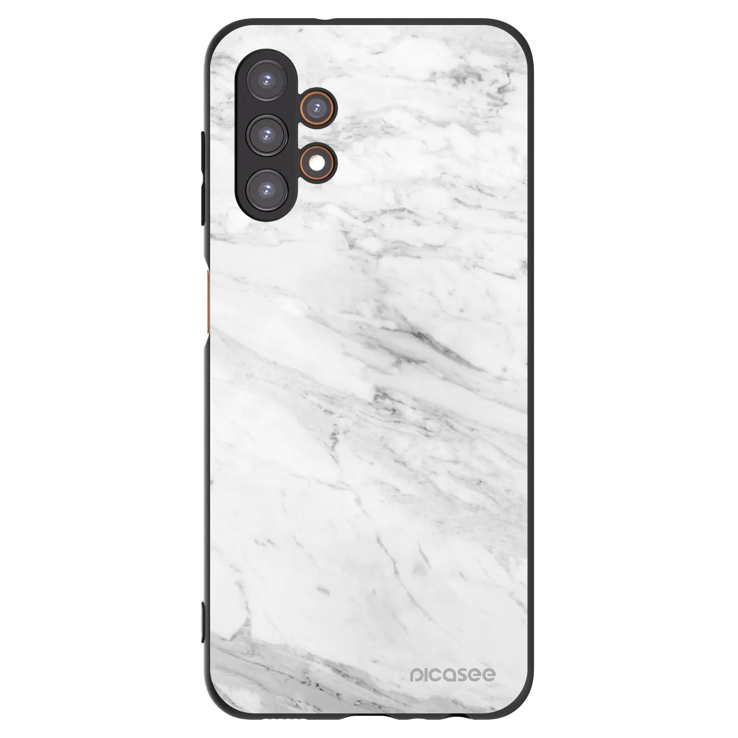 Picasee crna silikonska maskica za Samsung Galaxy A13 4G A135 - White marble