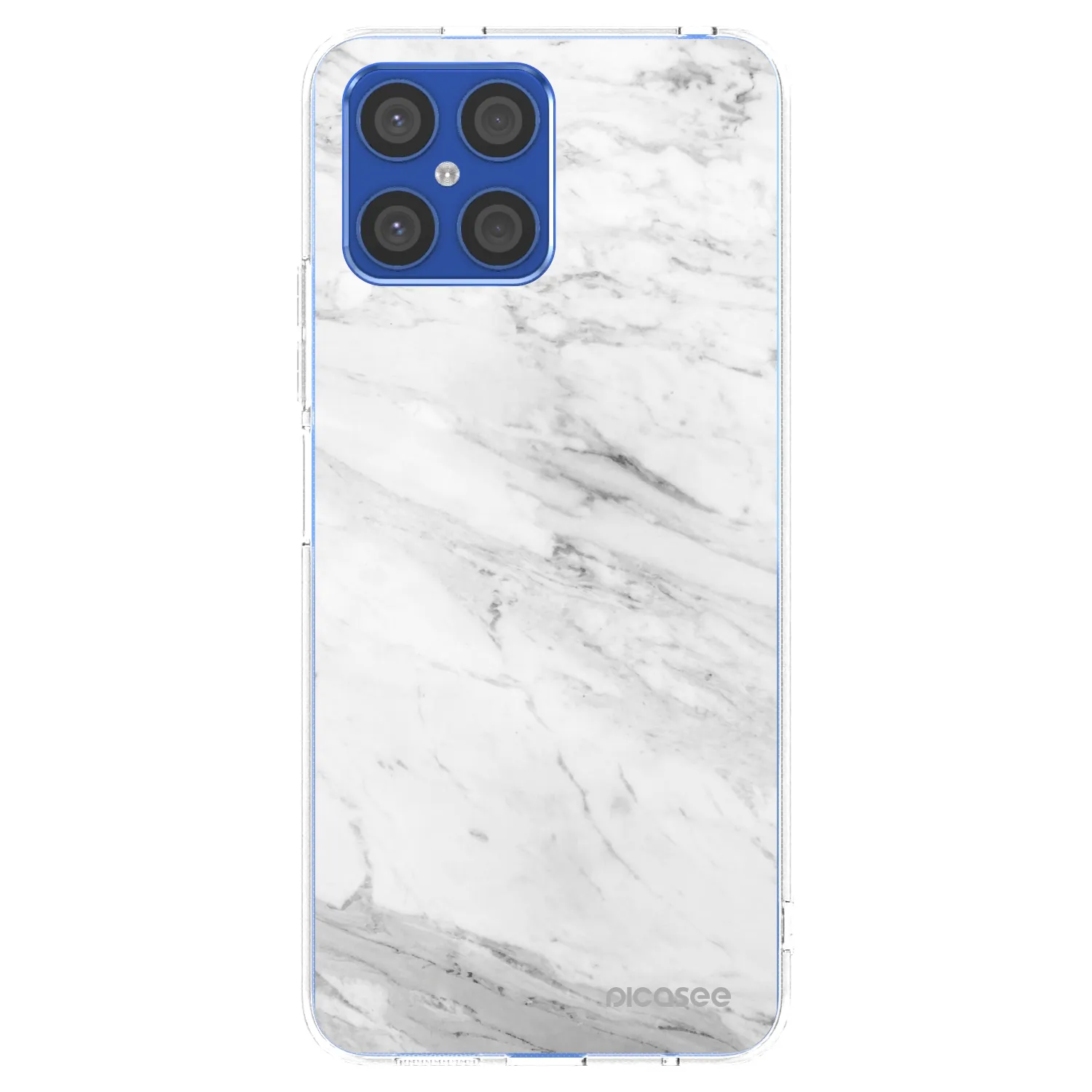 Picasee silikonska prozirna maskica za Honor X8 4G - White marble