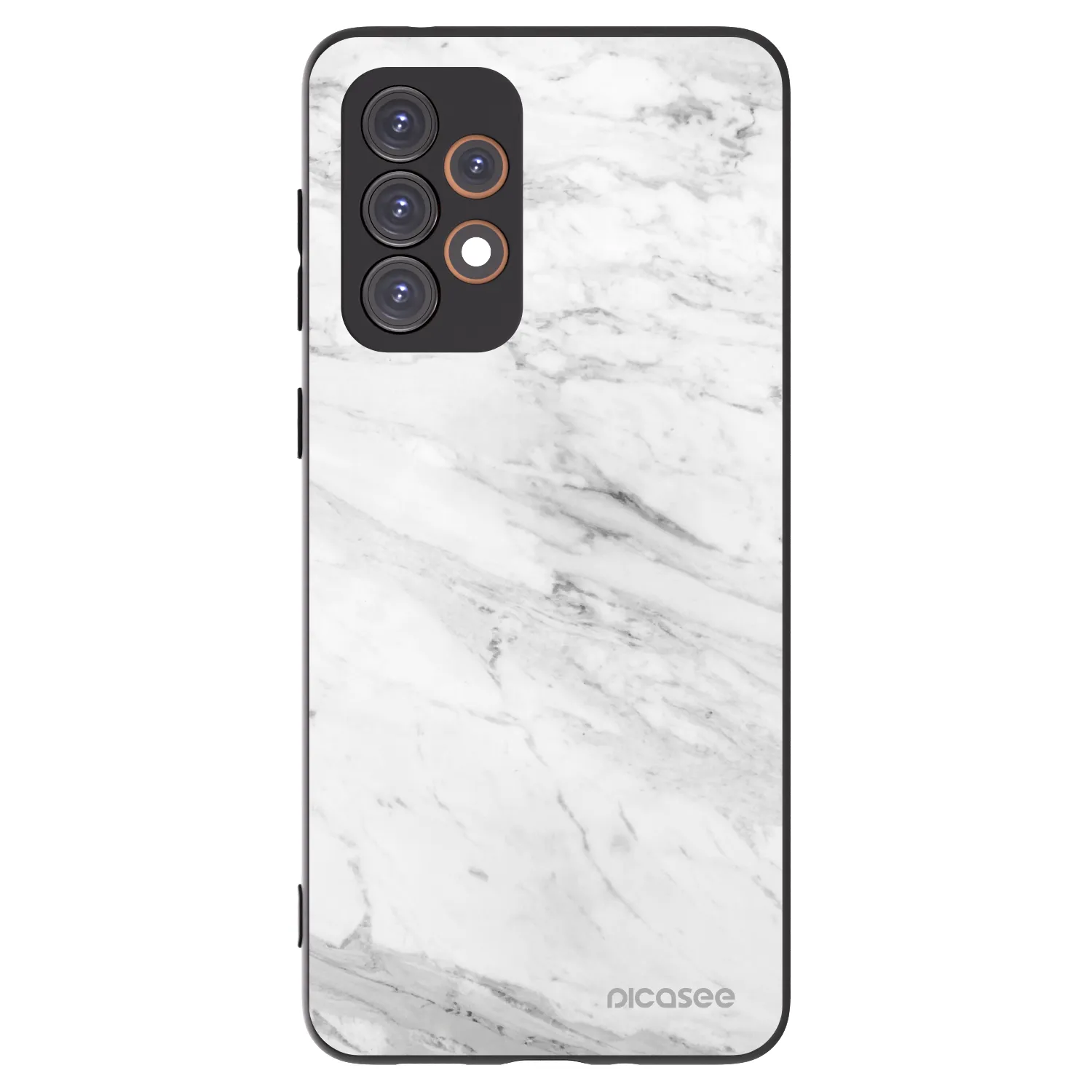 Picasee crna silikonska maskica za Samsung Galaxy A33 5G A336 - White marble