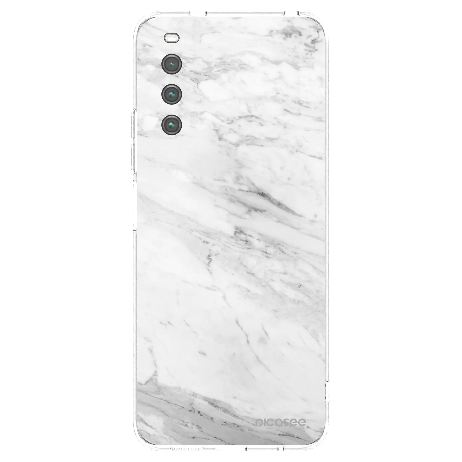Picasee silikonska prozirna maskica za Sony Xperia 10 IV 5G - White marble