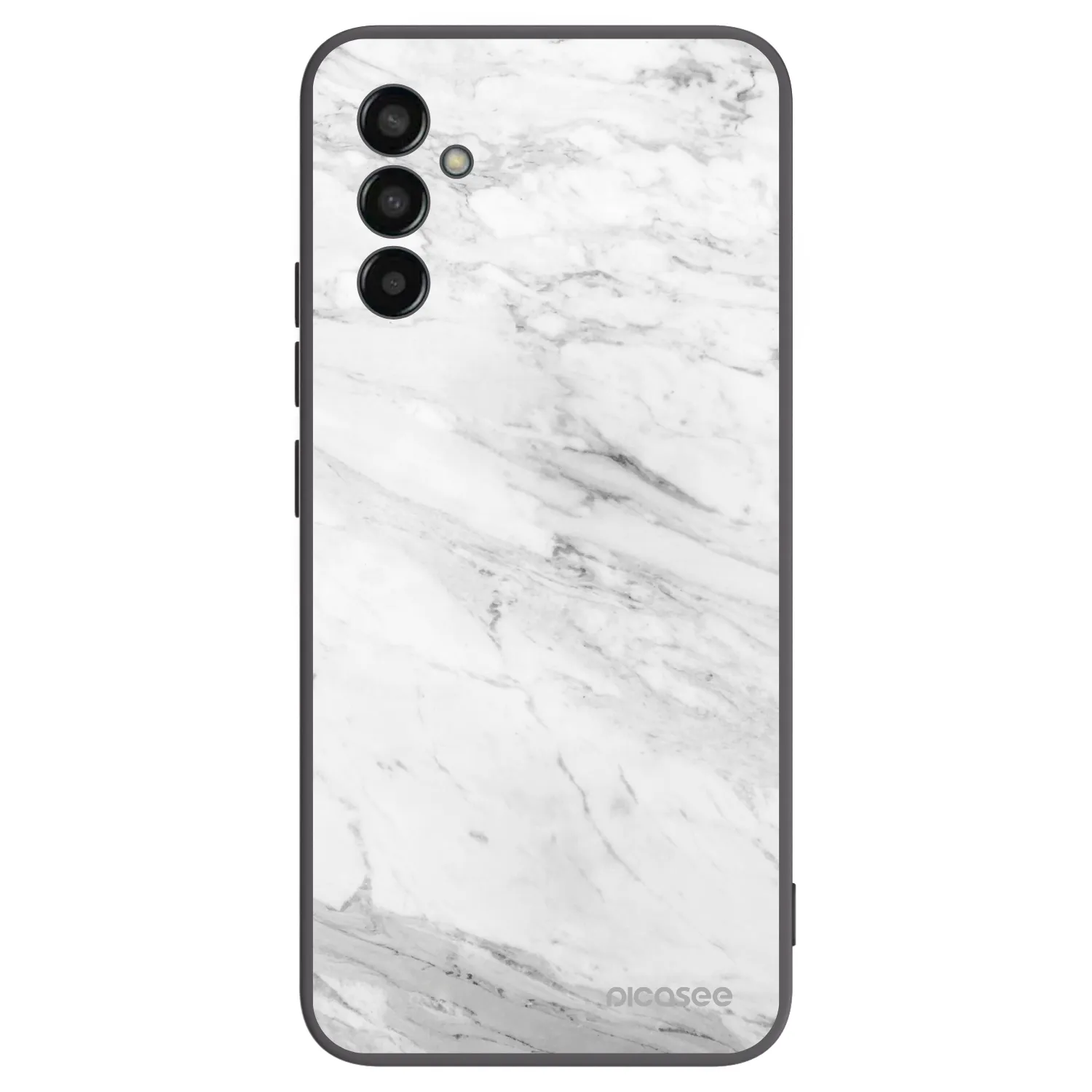 Picasee crna silikonska maskica za Samsung Galaxy M13 M135F - White marble