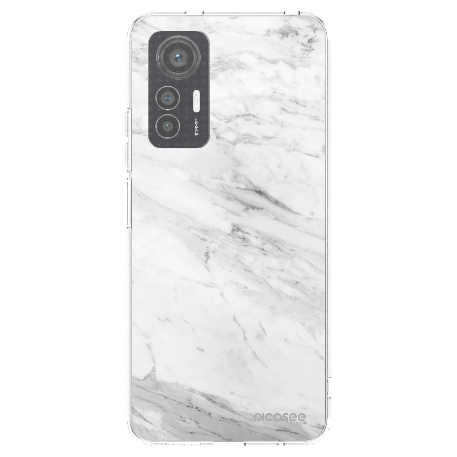 Picasee silikonska prozirna maskica za Xiaomi 12 Lite - White marble