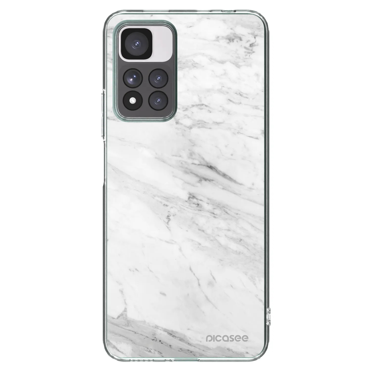 Picasee silikonska prozirna maskica za Xiaomi Redmi Note 11 Pro+ 5G - White marble