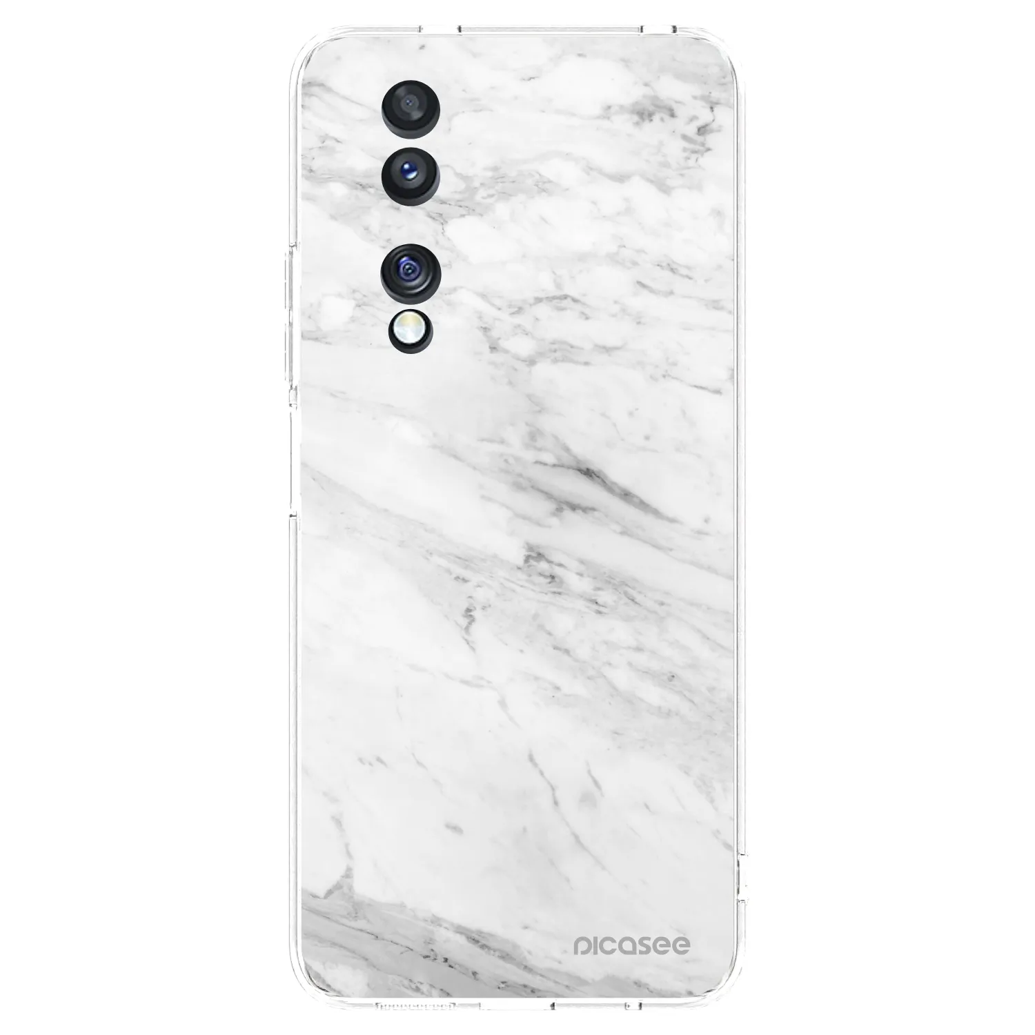 Picasee silikonska prozirna maskica za Honor 70 - White marble