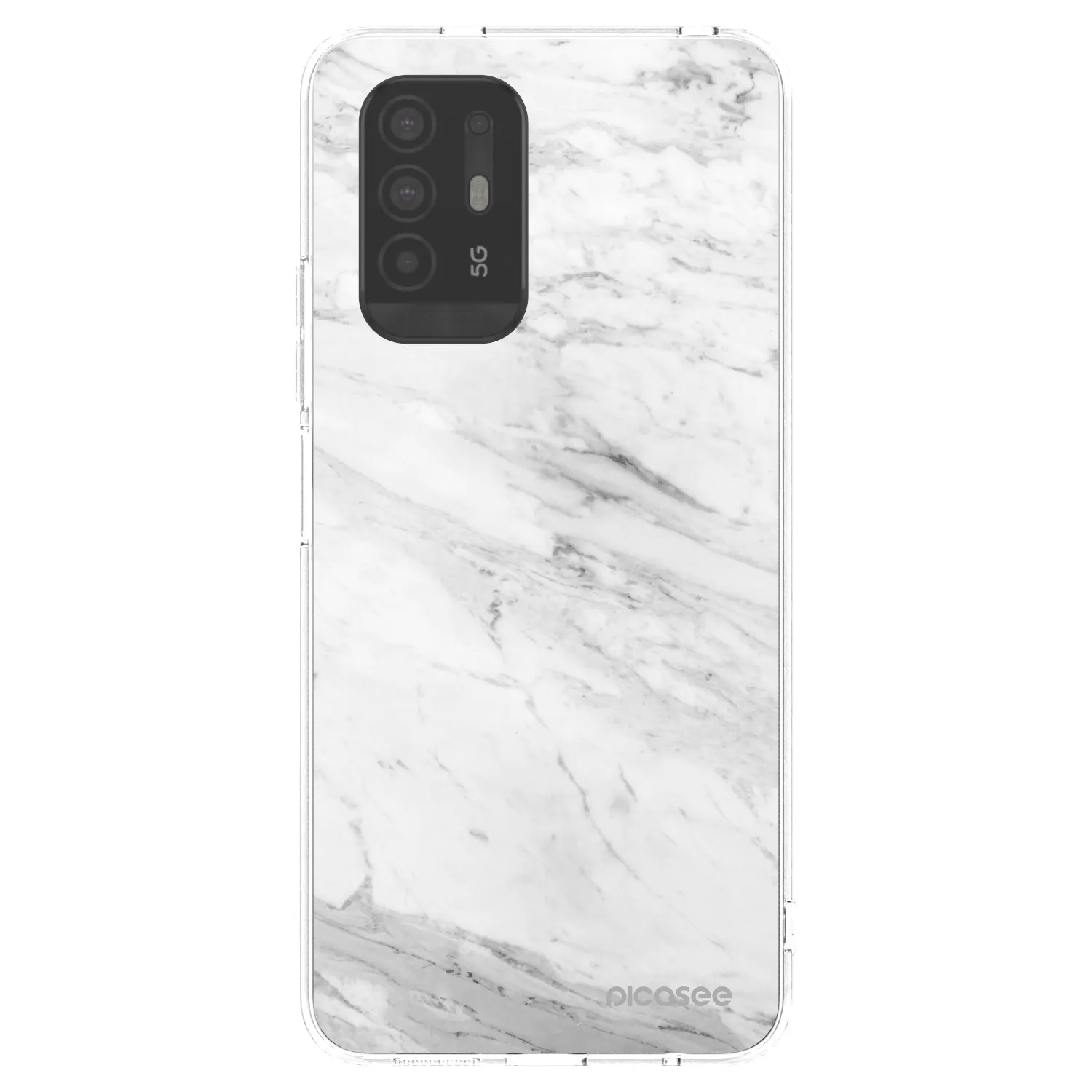 Picasee silikonska prozirna maskica za OPPO A94 5G - White marble