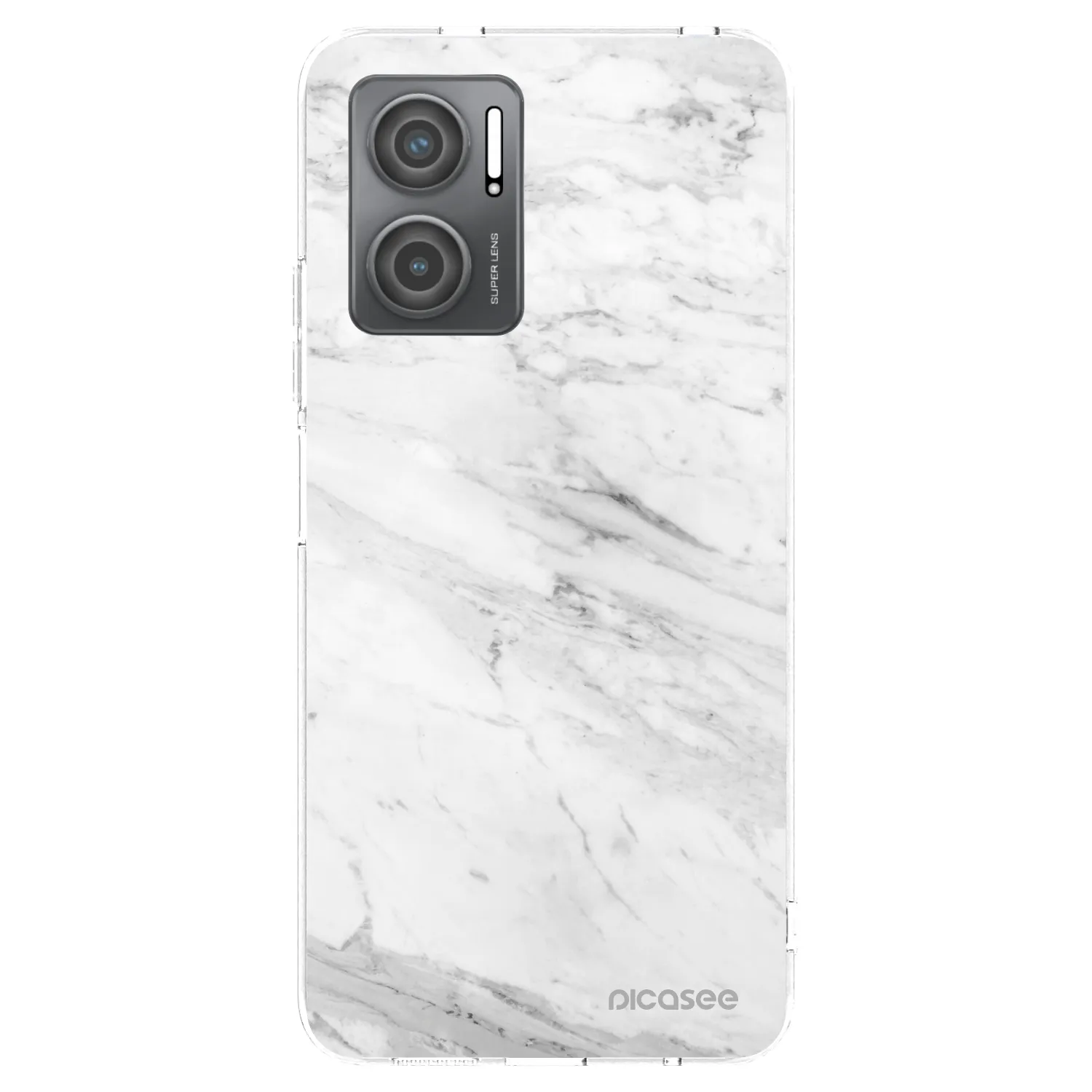 Picasee silikonska prozirna maskica za Xiaomi Redmi 10 5G - White marble