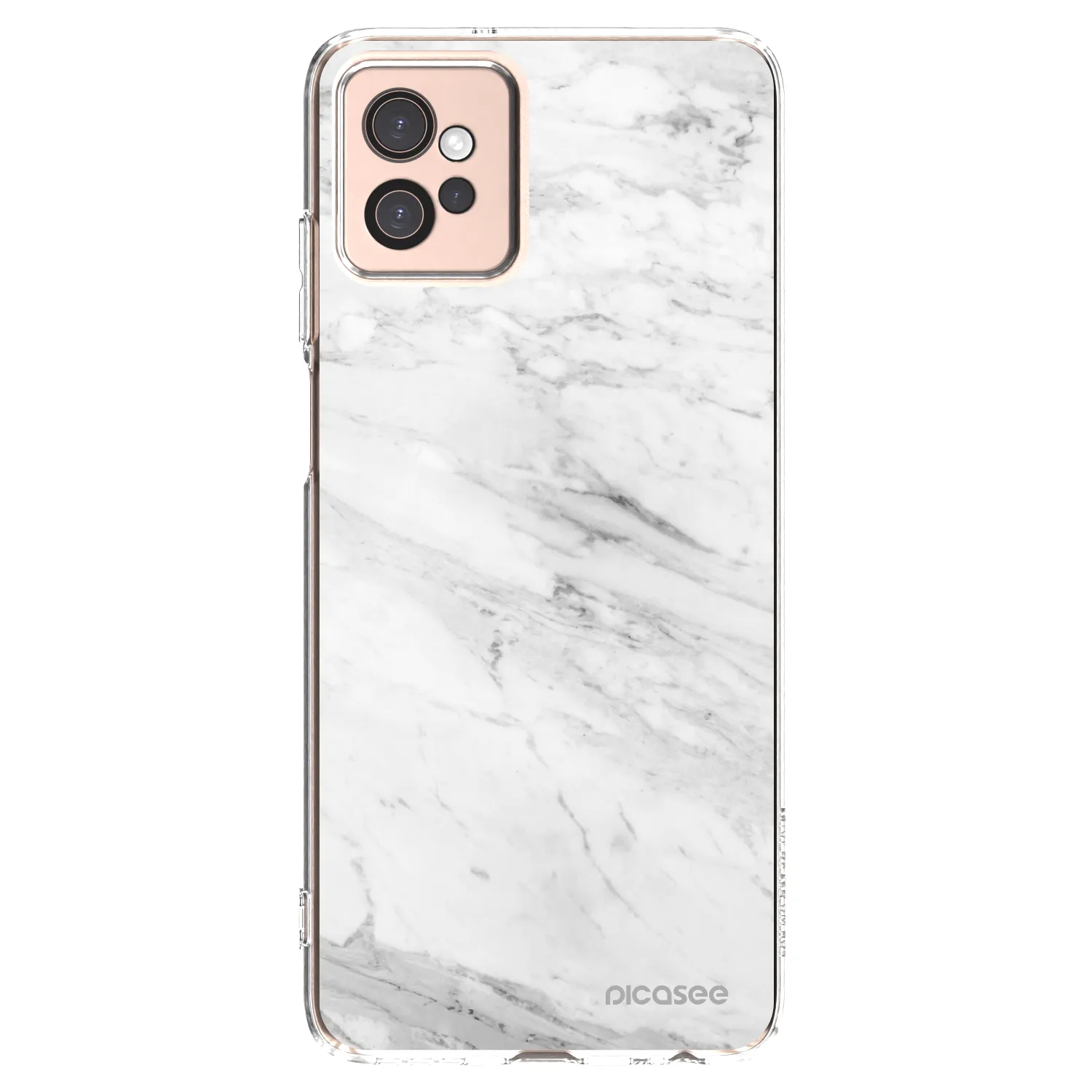 Picasee silikonska prozirna maskica za Motorola Moto G32 - White marble