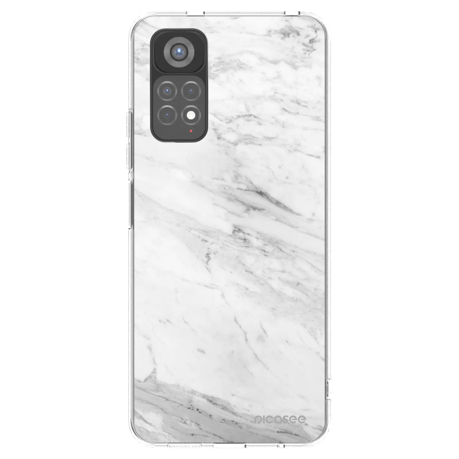 Picasee silikonska prozirna maskica za Xiaomi Redmi Note 11S 5G - White marble