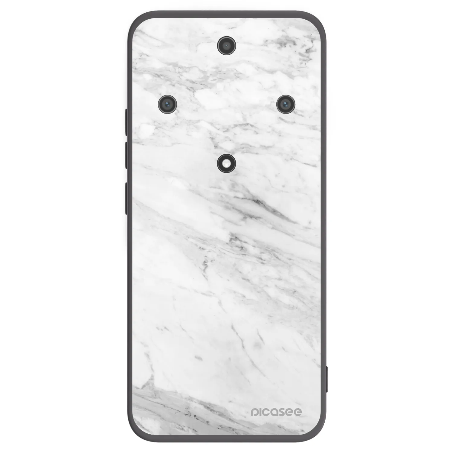 Picasee crna silikonska maskica za Honor Magic5 Lite 5G - White marble