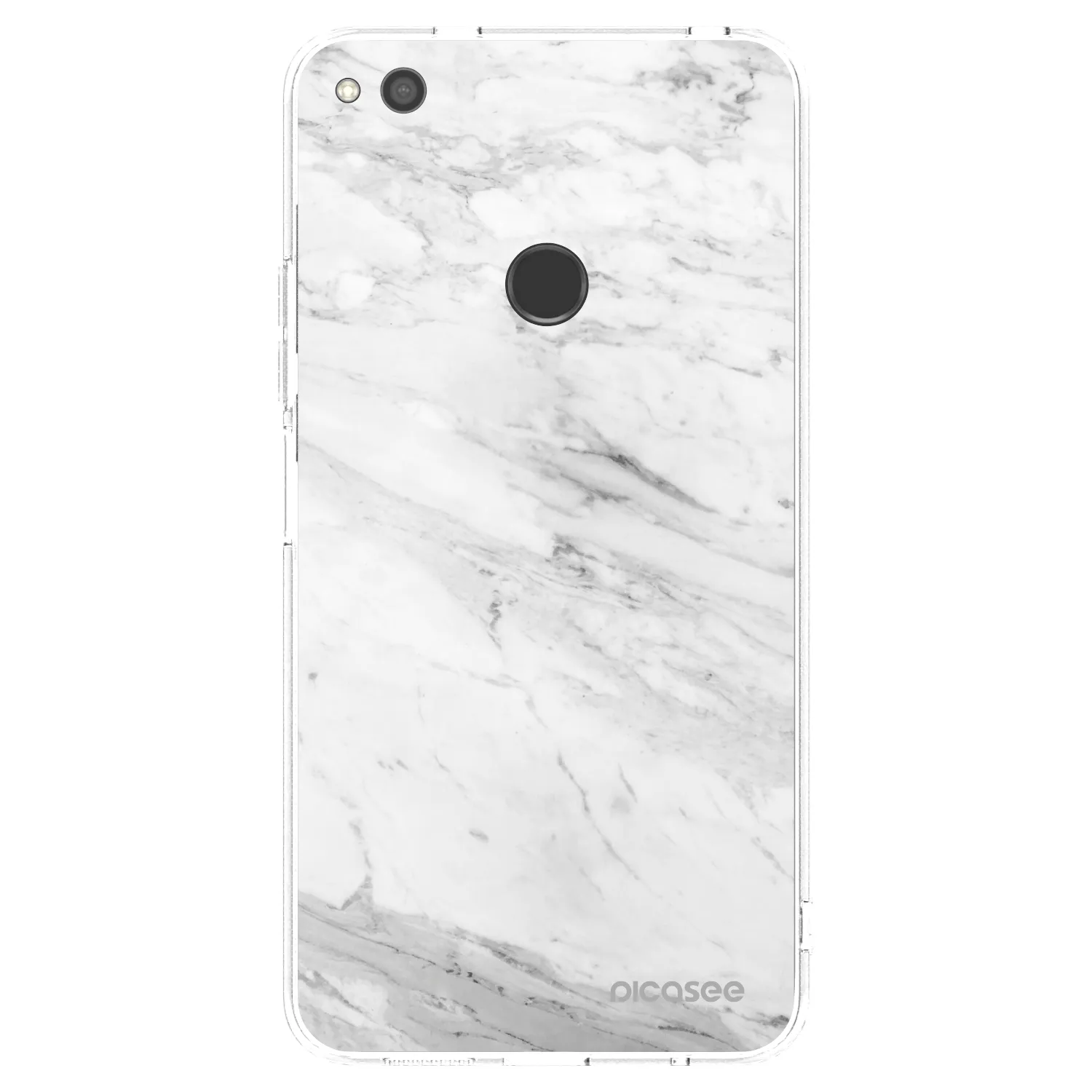 Picasee silikonska prozirna maskica za Huawei P9 Lite 2017 - White marble