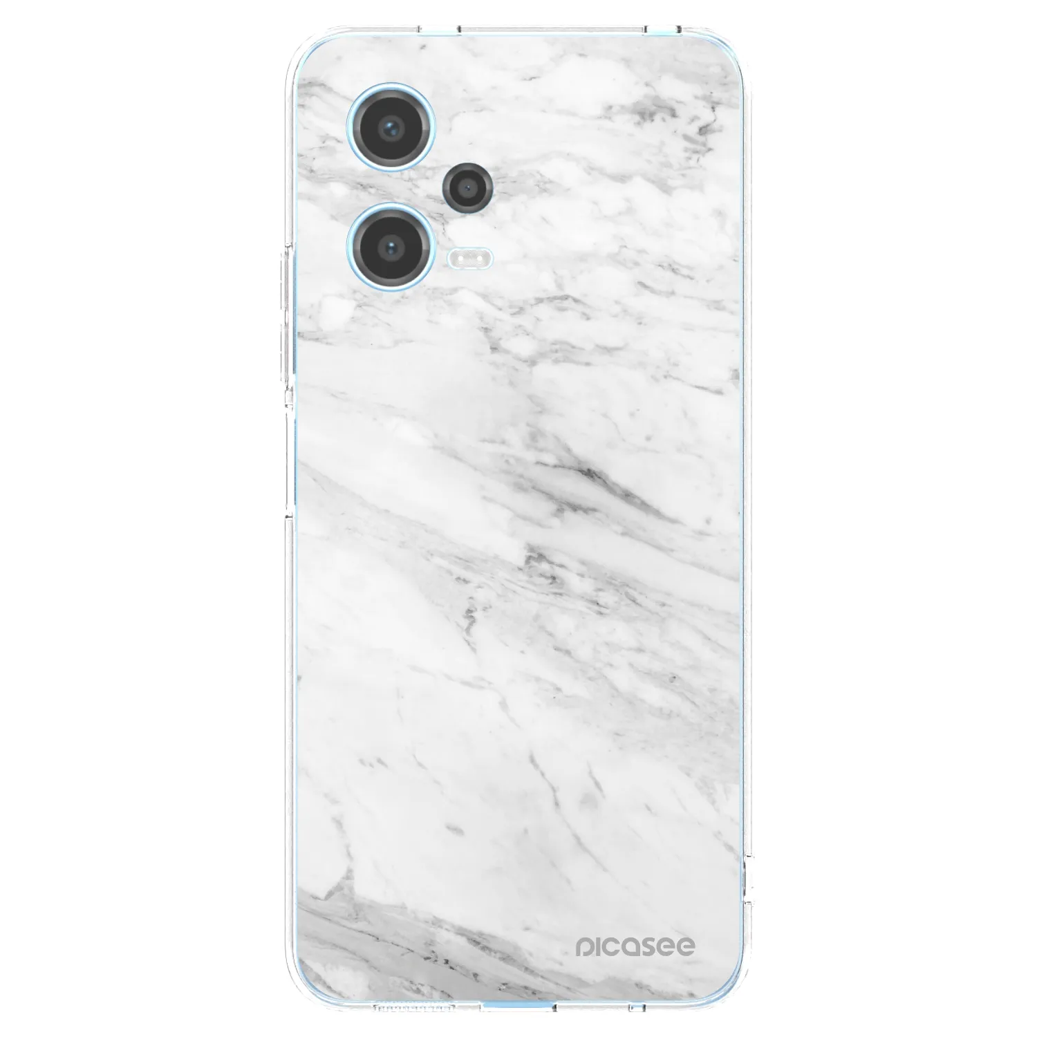 Picasee silikonska prozirna maskica za Xiaomi Redmi Note 12 5G - White marble