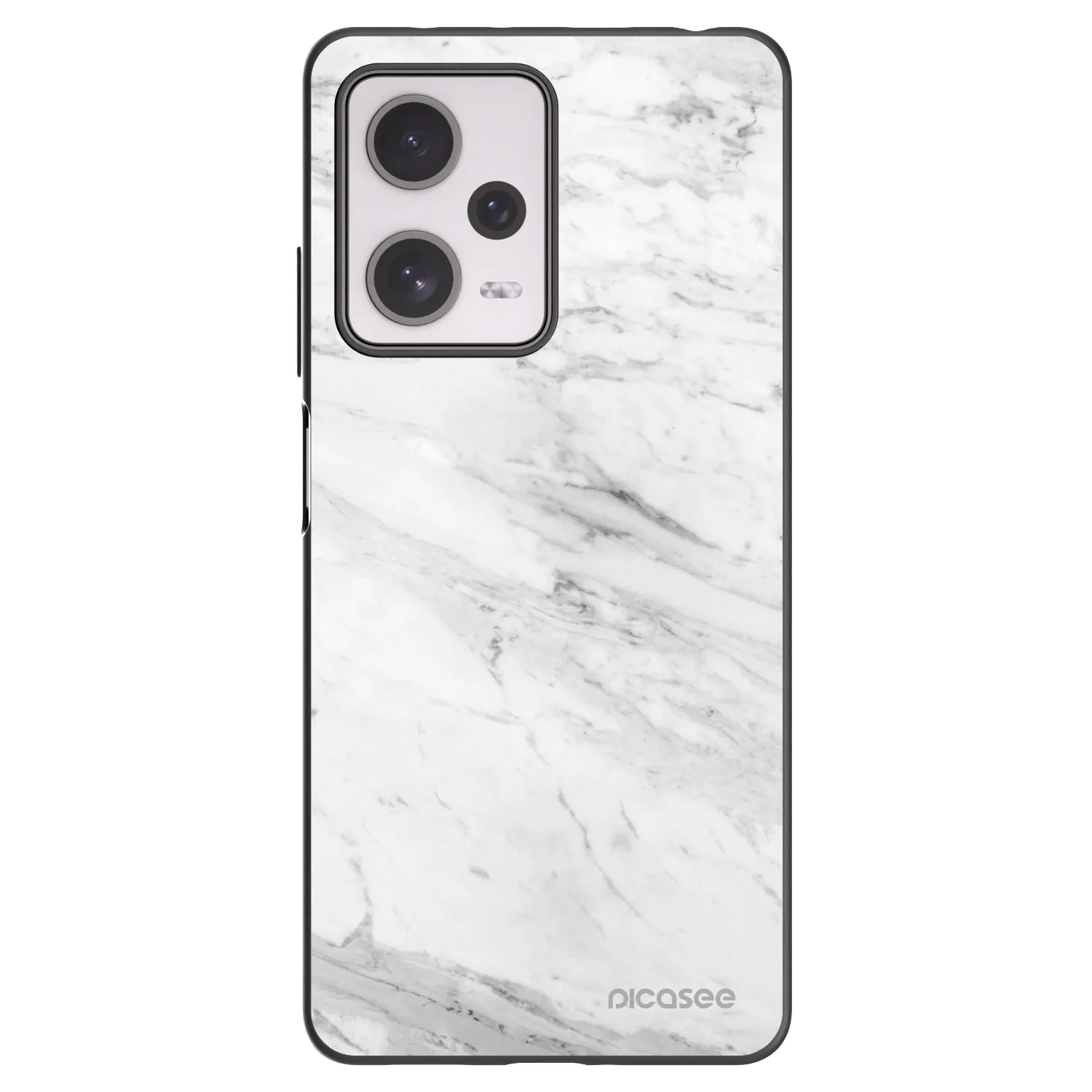 Picasee crna silikonska maskica za Xiaomi Redmi Note 12 Pro+ 5G - White marble