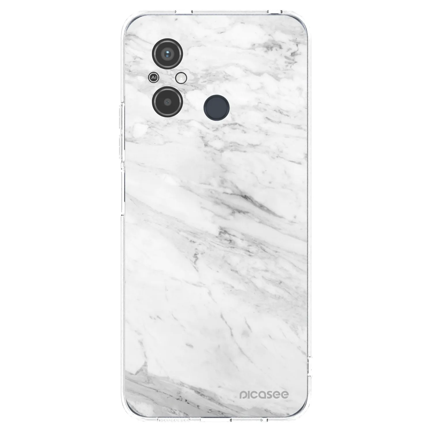 Picasee silikonska prozirna maskica za Xiaomi Redmi 12C - White marble
