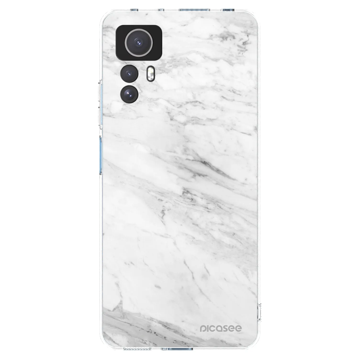Picasee silikonska prozirna maskica za Xiaomi Redmi Note 12S - White marble