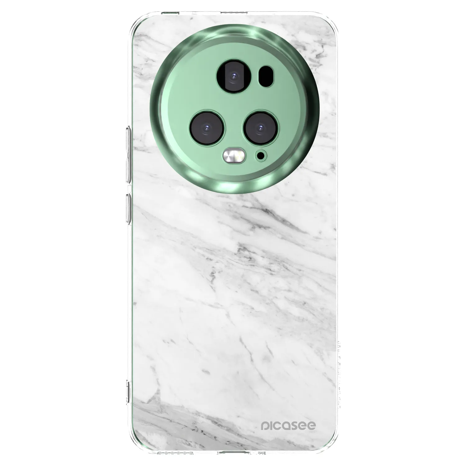 Picasee silikonska prozirna maskica za Honor Magic5 Pro - White marble