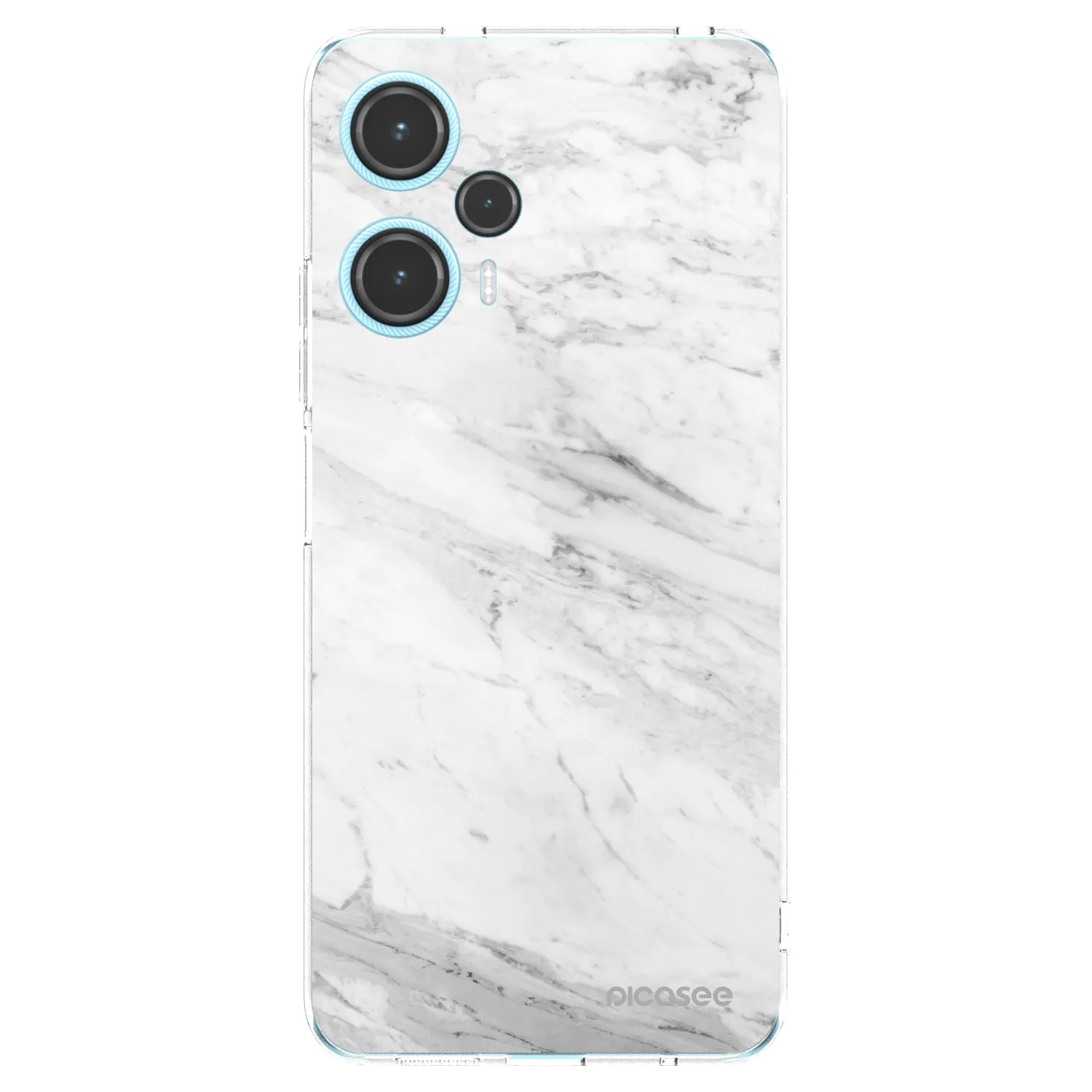 Picasee silikonska prozirna maskica za Xiaomi Poco F5 - White marble