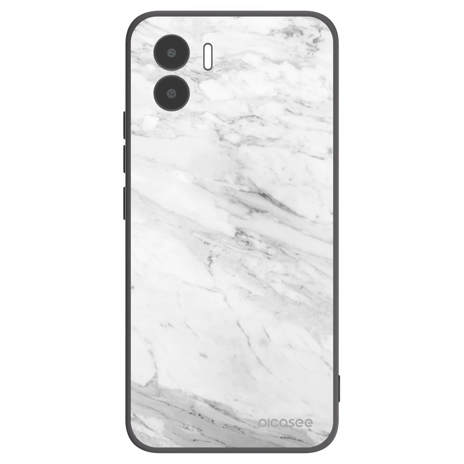 Picasee crna silikonska maskica za Xiaomi Redmi A2 - White marble