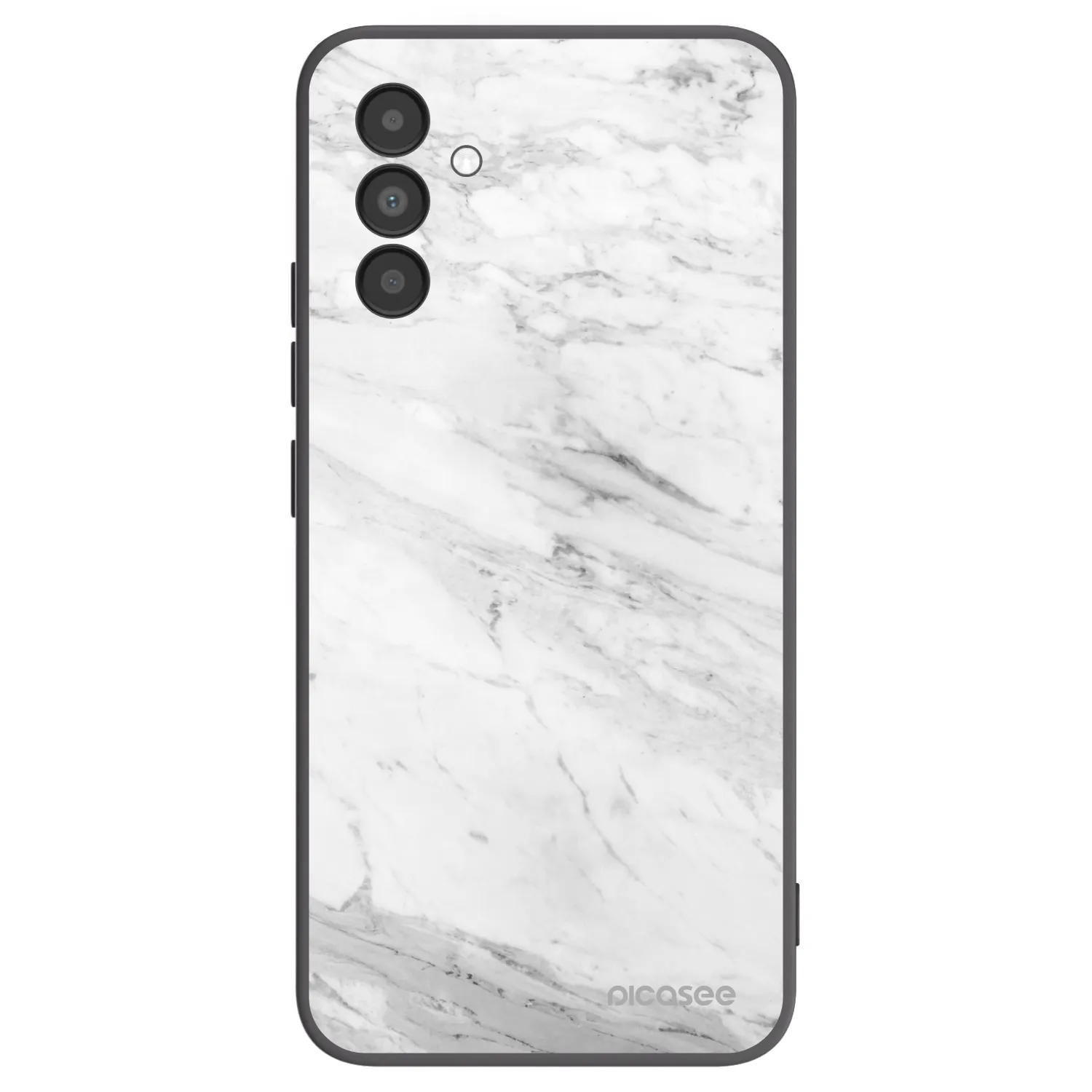 Picasee crna silikonska maskica za Samsung Galaxy A04s A047F - White marble