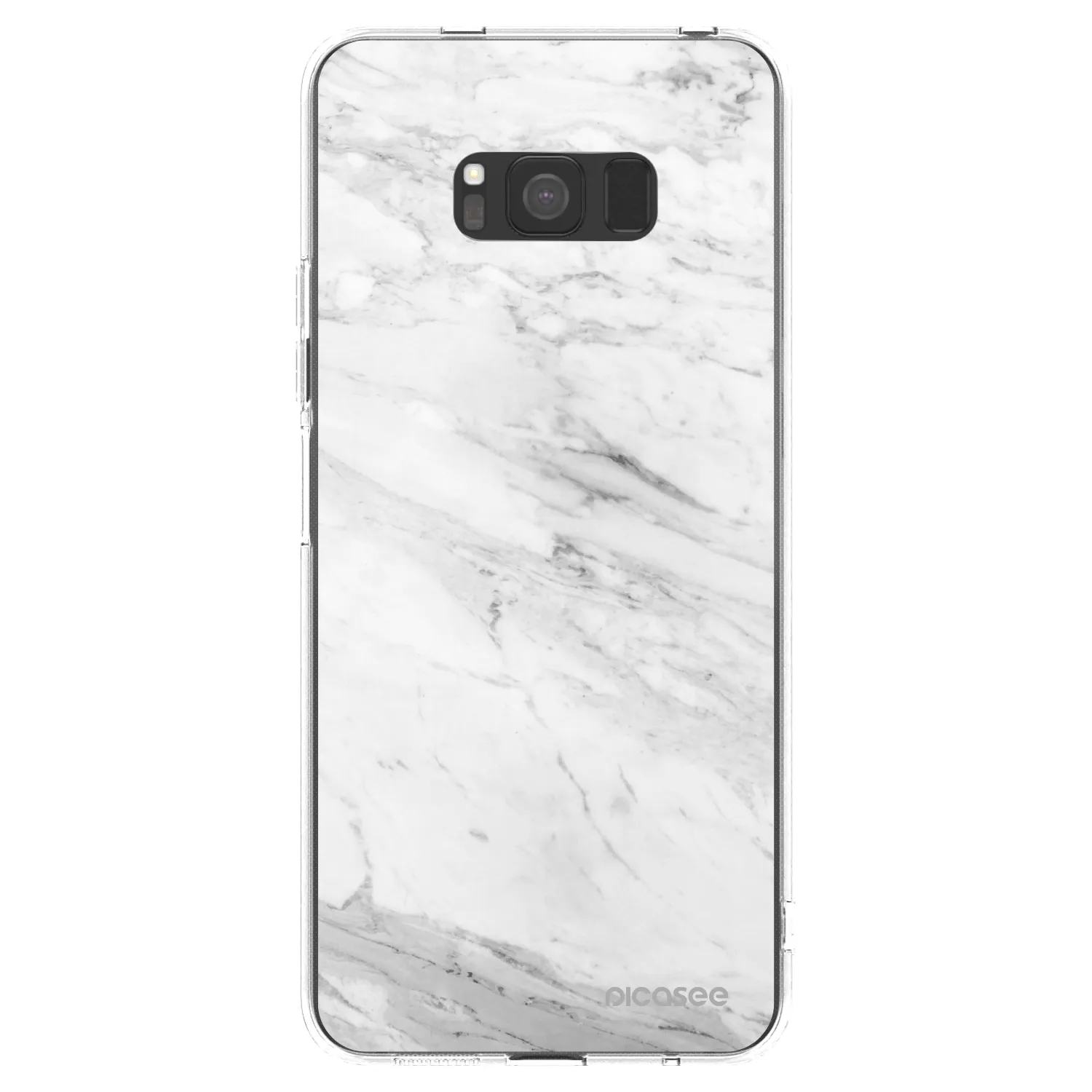Picasee silikonska prozirna maskica za Samsung Galaxy S8 G950F - White marble