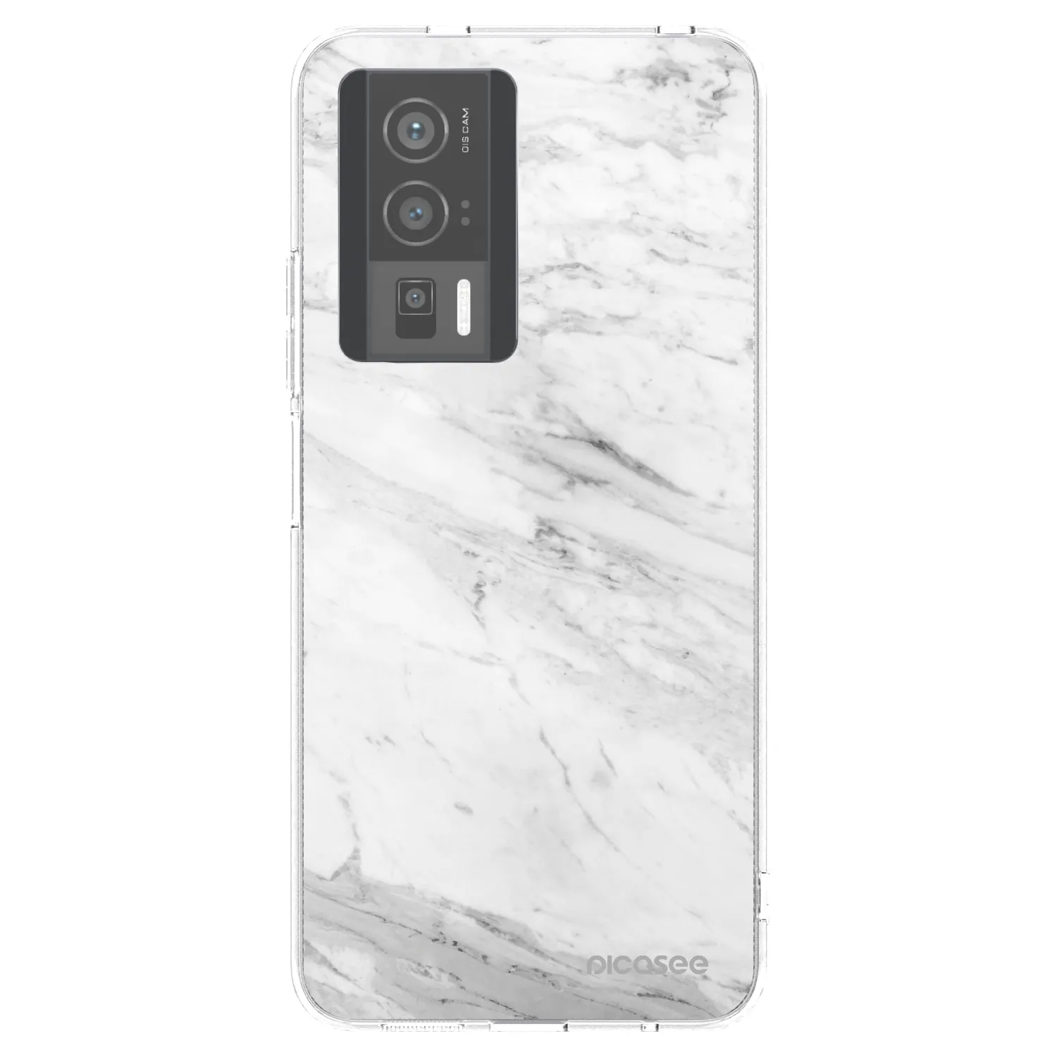 Picasee silikonska prozirna maskica za Xiaomi Poco F5 Pro 5G - White marble