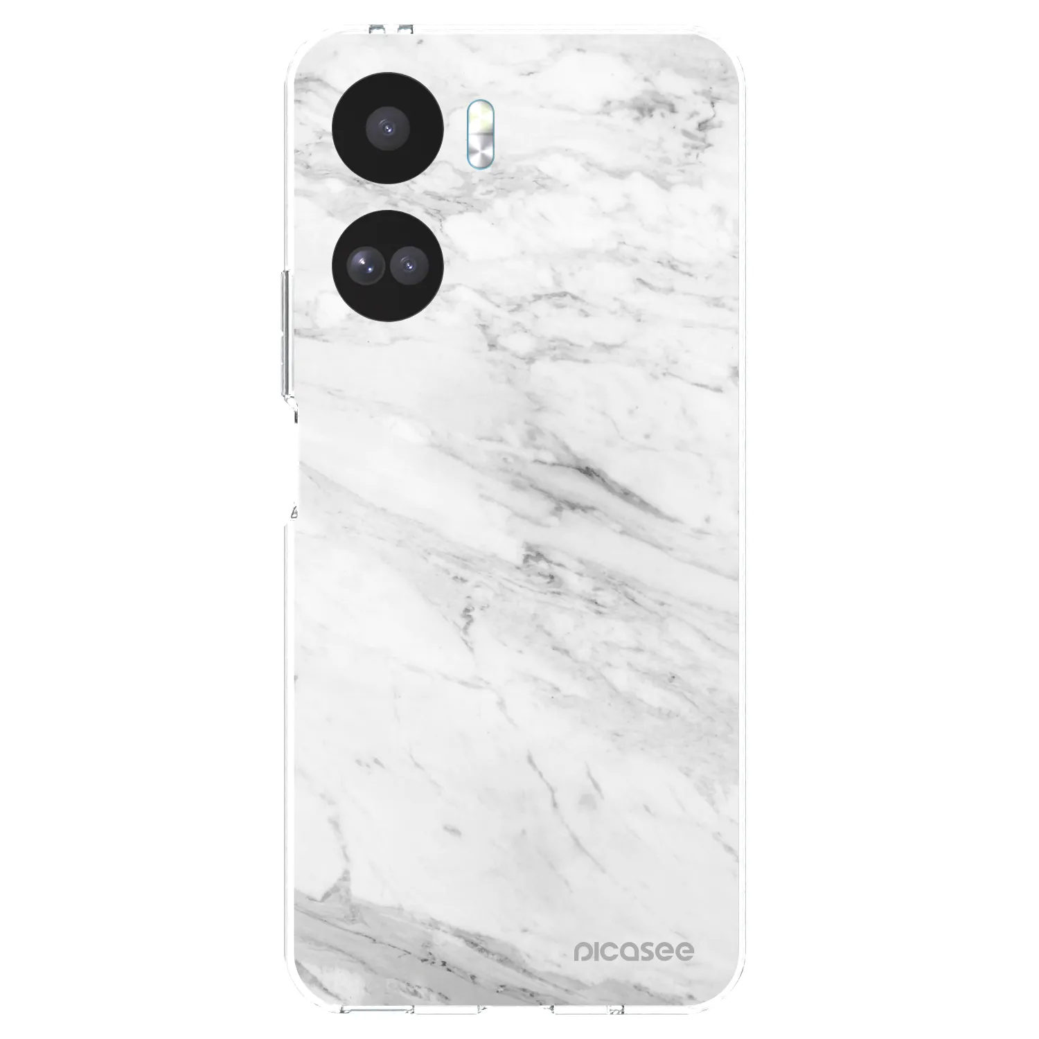 Picasee silikonska prozirna maskica za Honor 90 Lite 5G - White marble