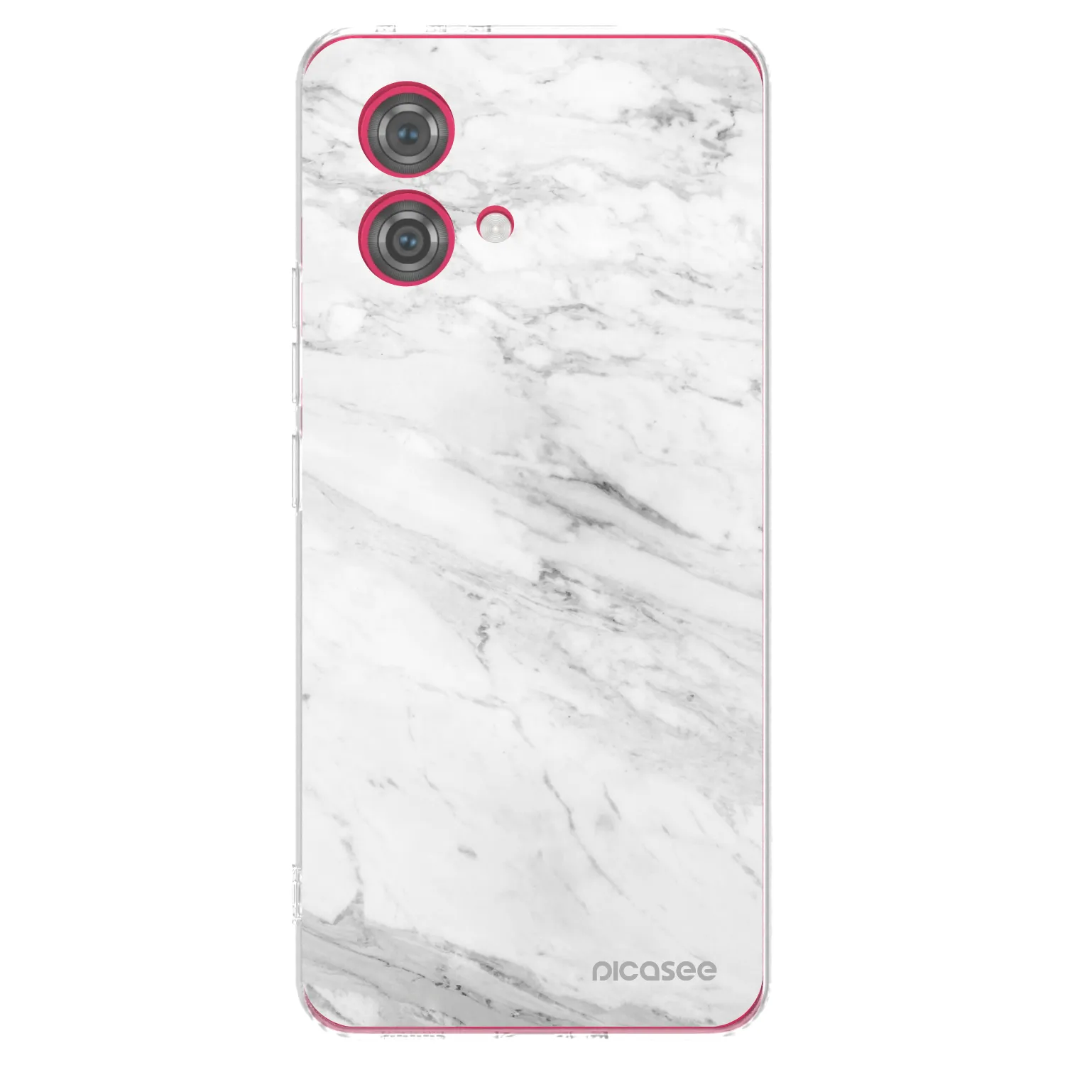 Picasee silikonska prozirna maskica za Motorola Moto G84 5G - White marble